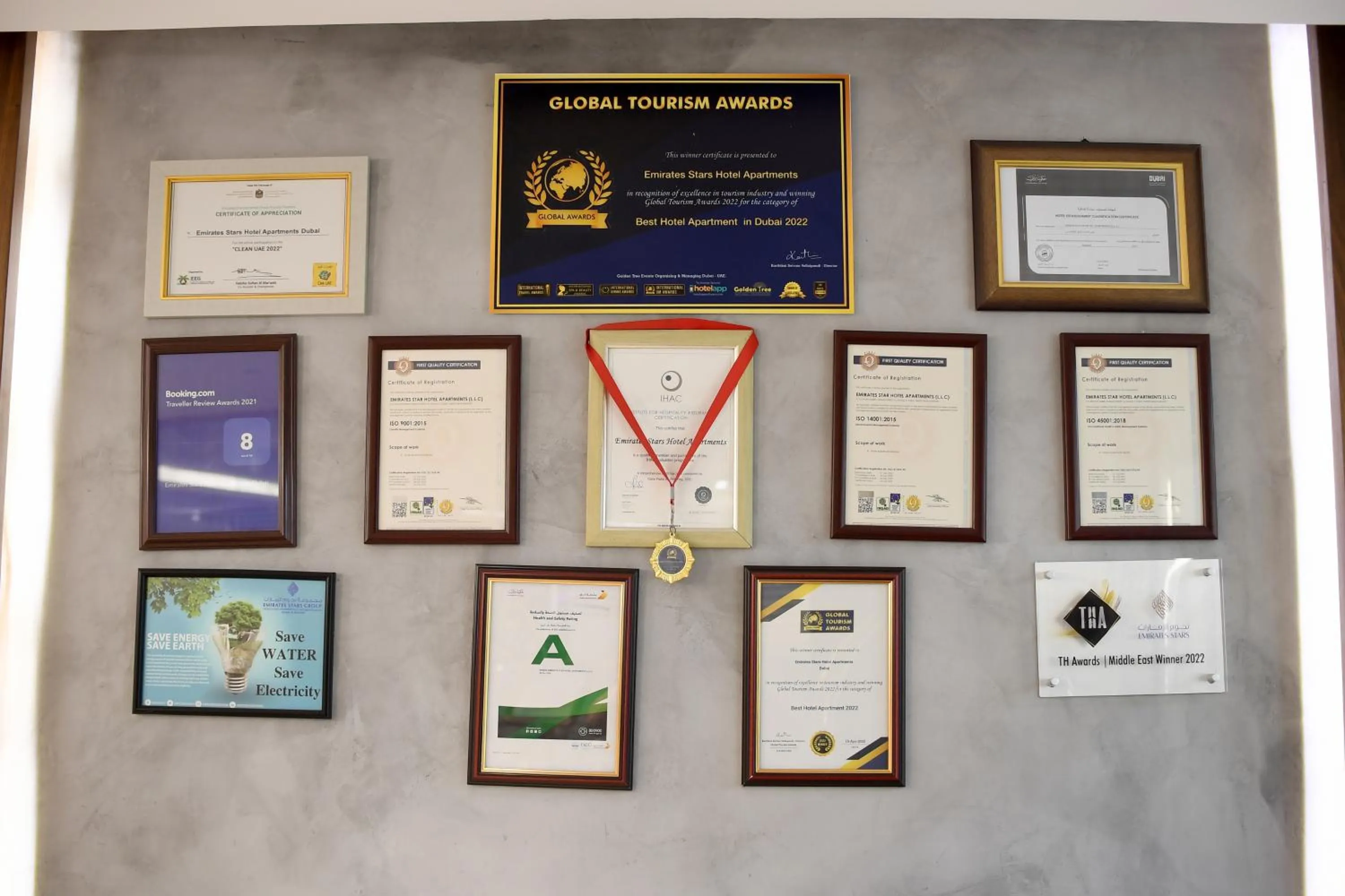 Certificate/Award in Emirates Stars Hotel Apartments Dubai