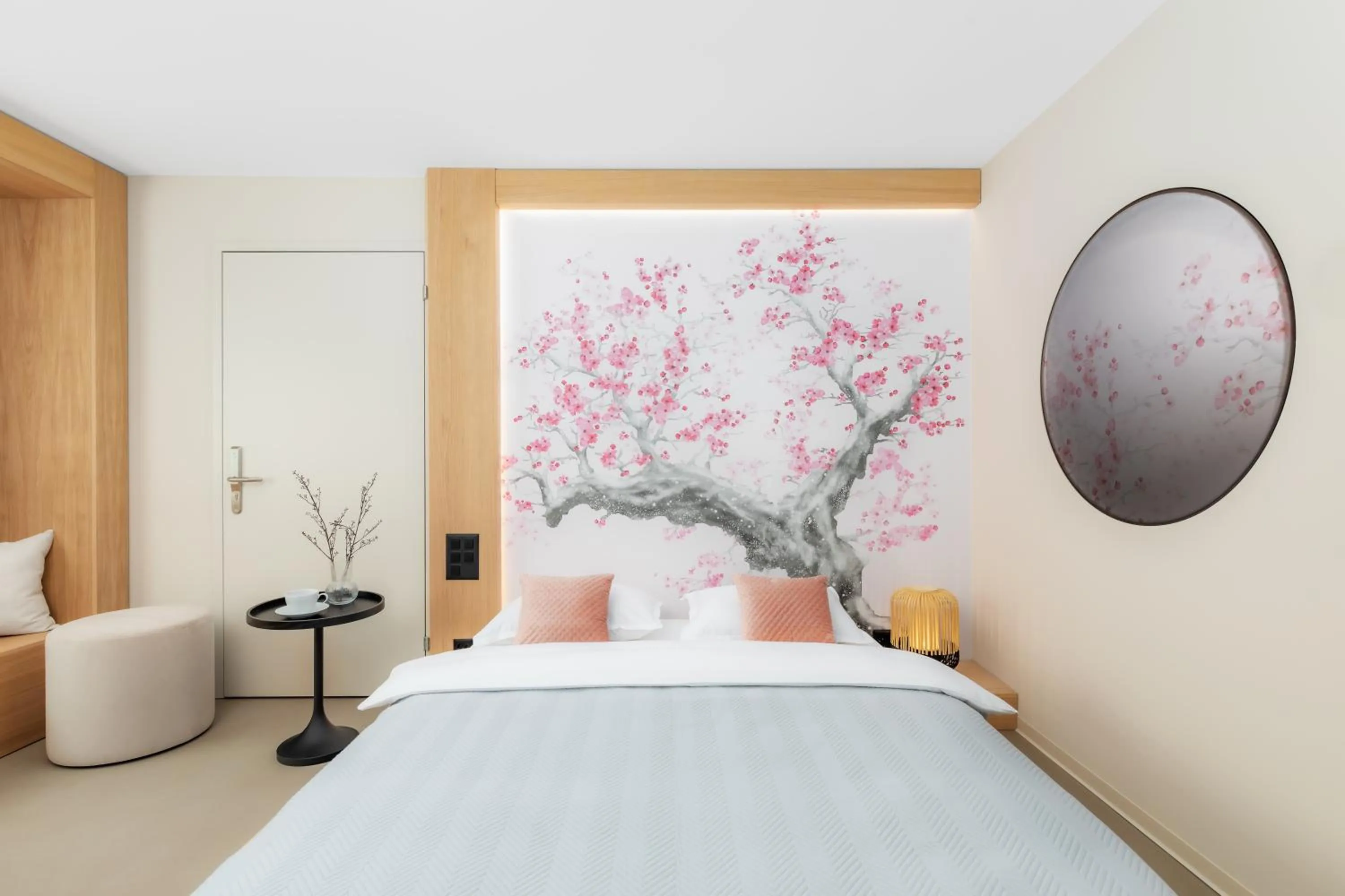 Bed in VISIONAPARTMENTS Basel - contactless check-in