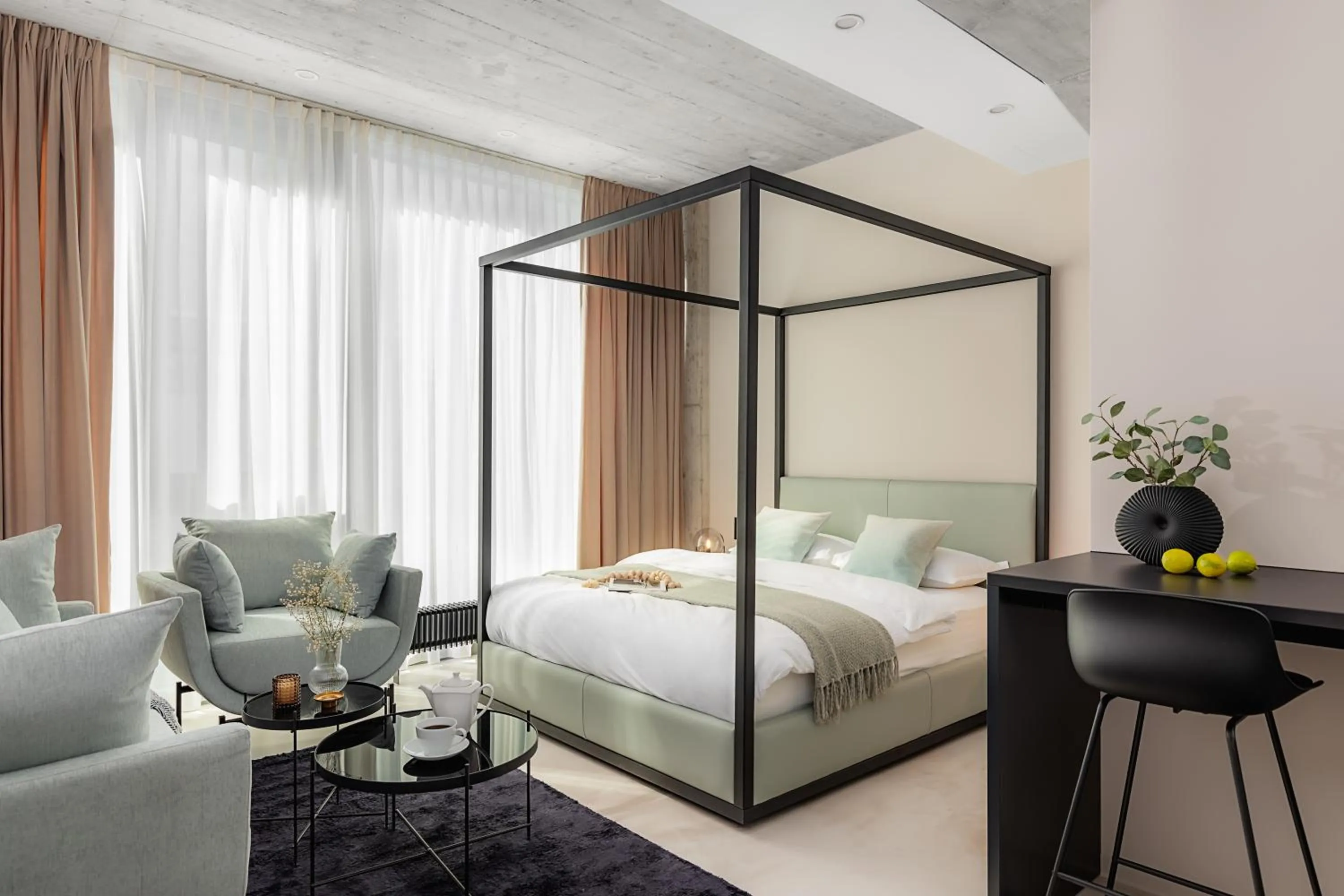 Bedroom, Bed in VISIONAPARTMENTS Basel - contactless check-in