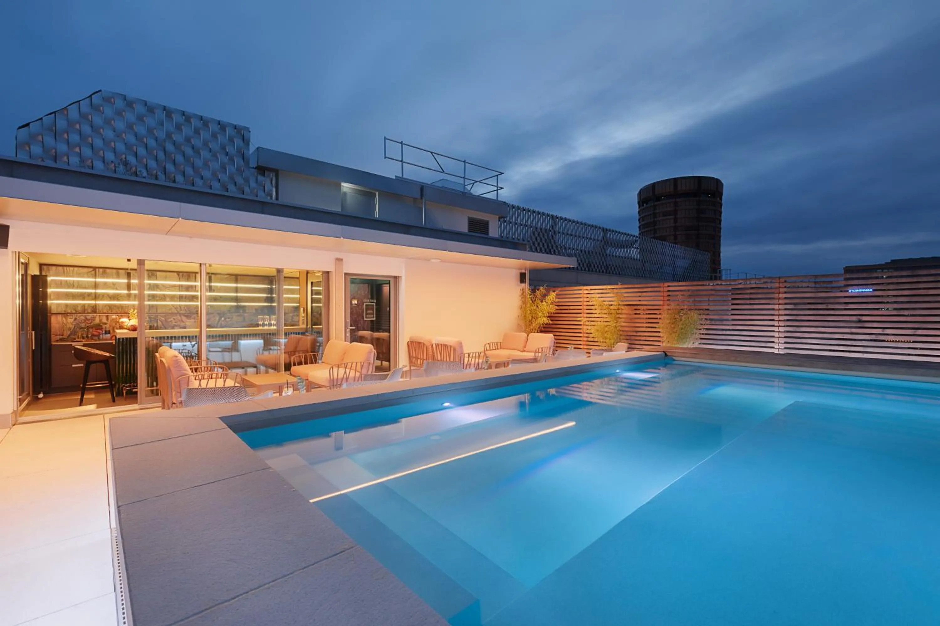 Swimming pool in VISIONAPARTMENTS Basel - contactless check-in