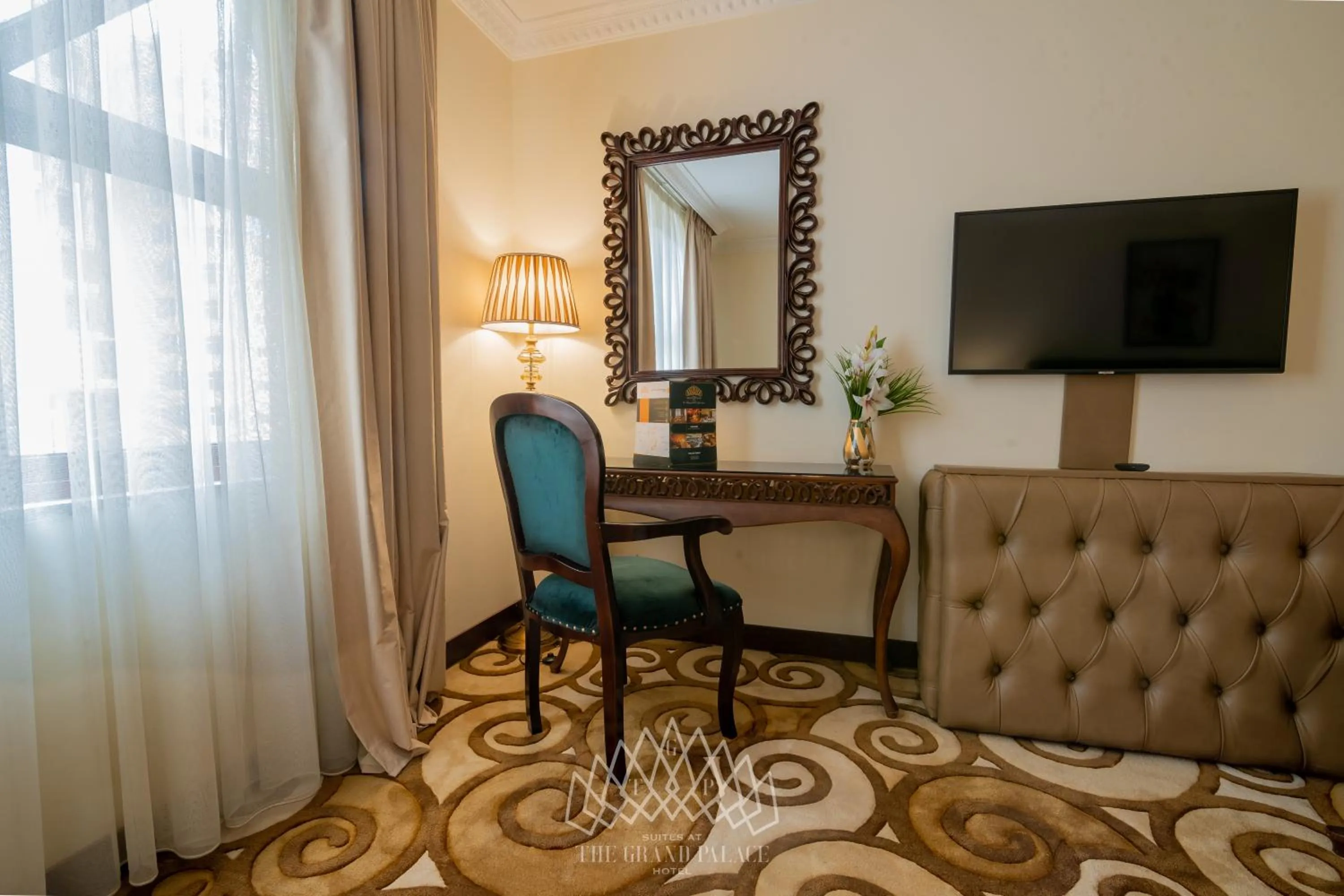 Seating area in The Grand Palace Hotel