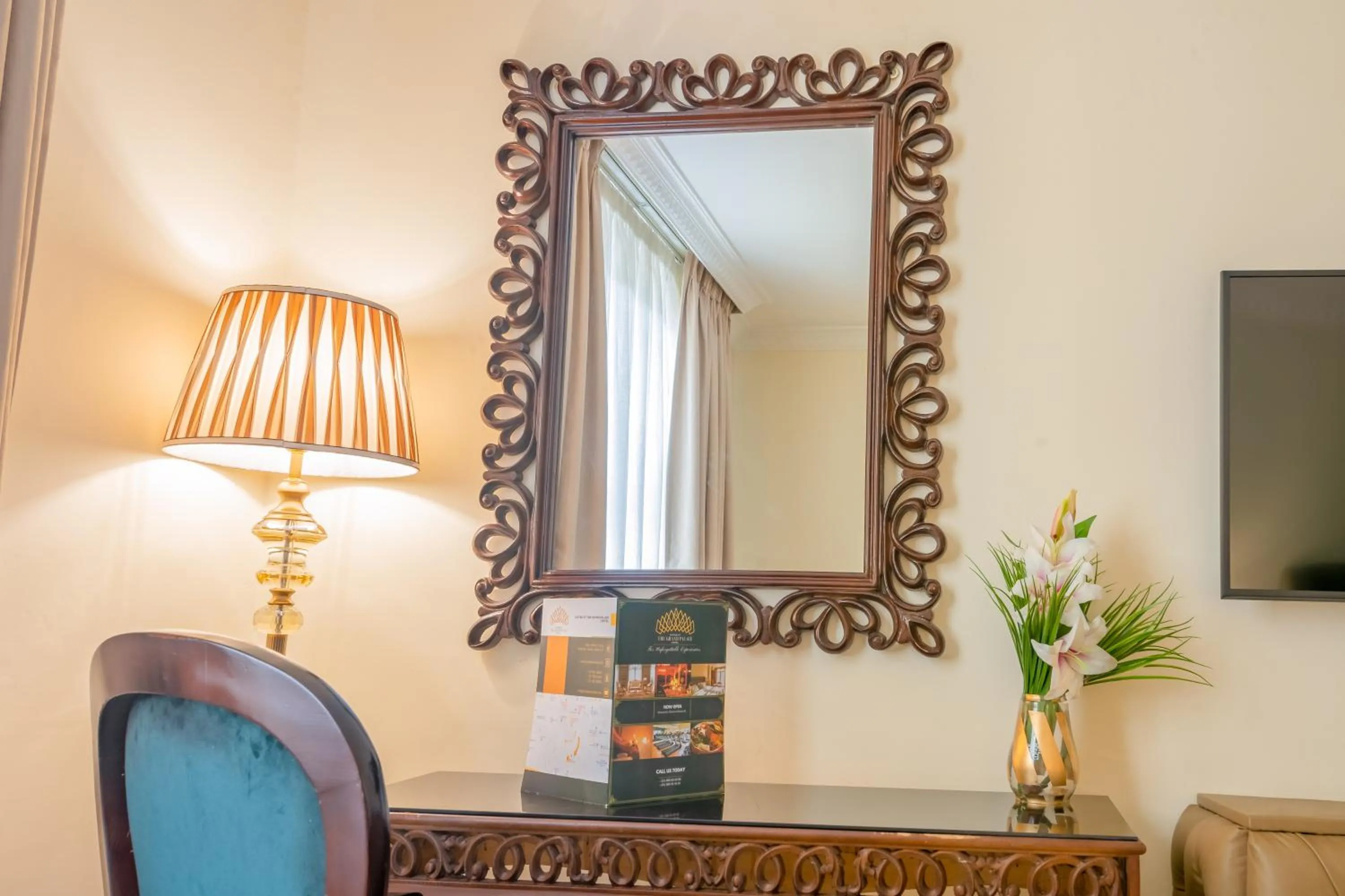 Seating area in The Grand Palace Hotel