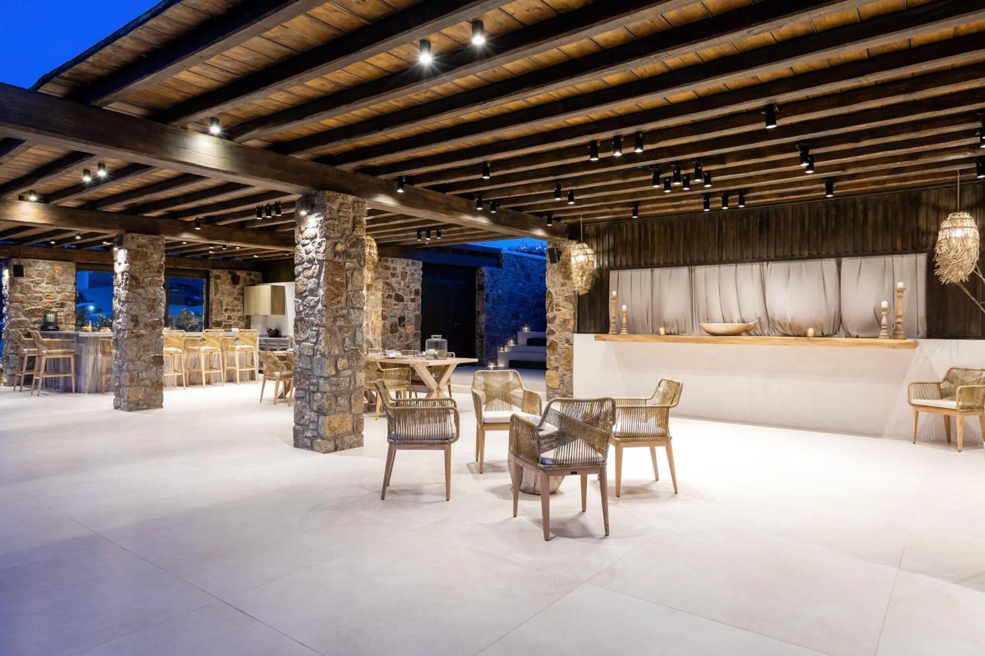 Lounge or bar in Mykonos Panormos Villas