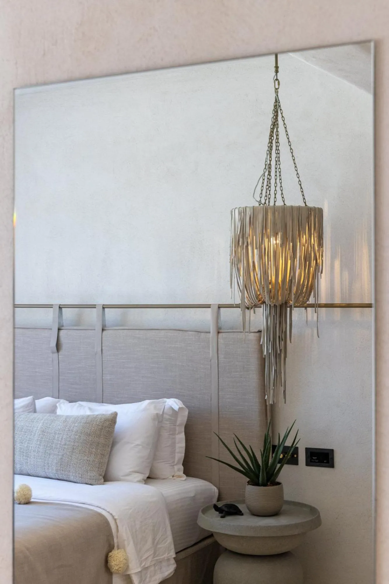 Bedroom in Mykonos Panormos Villas