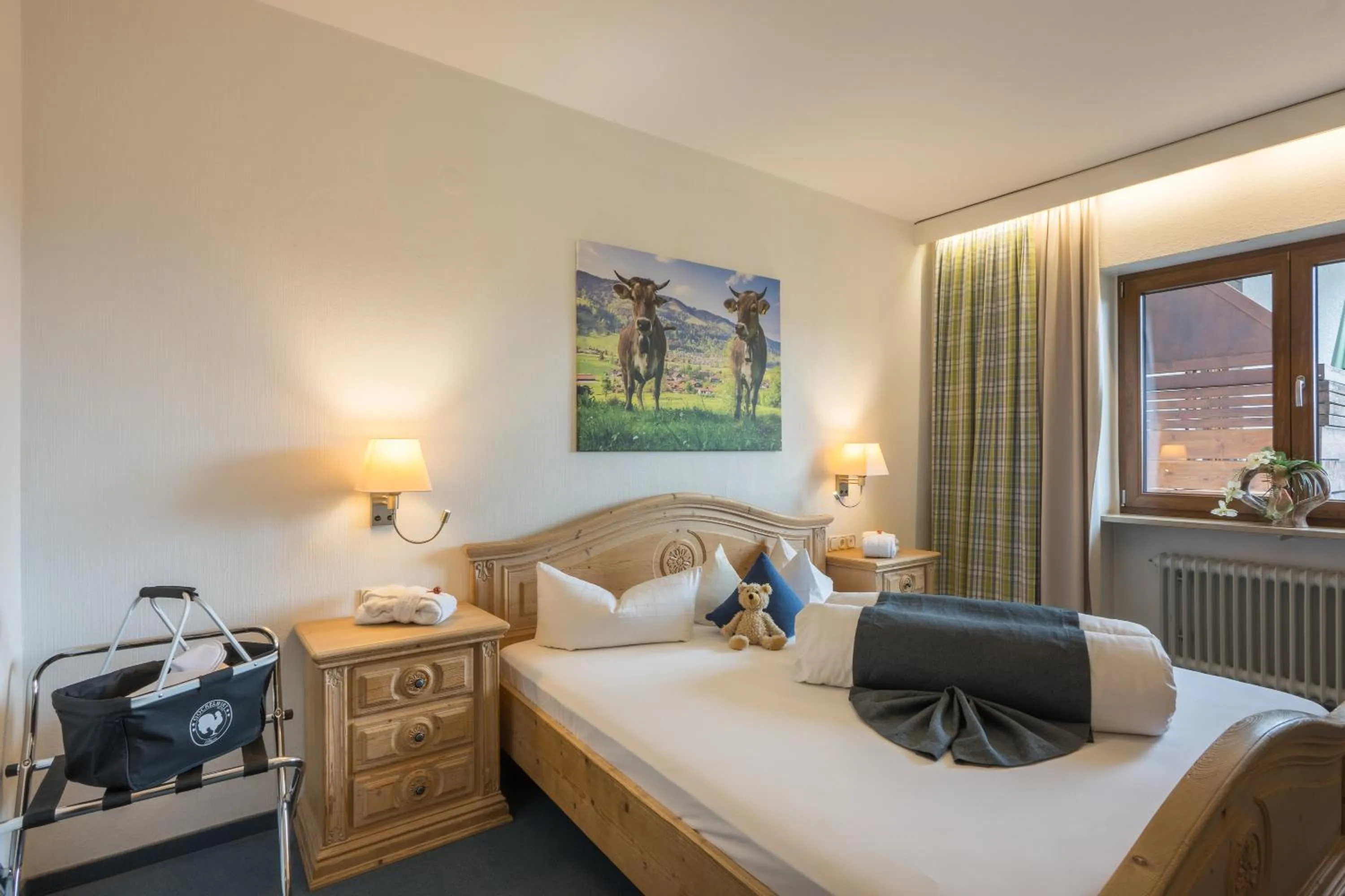 Bed in Landhotel Gockelwirt