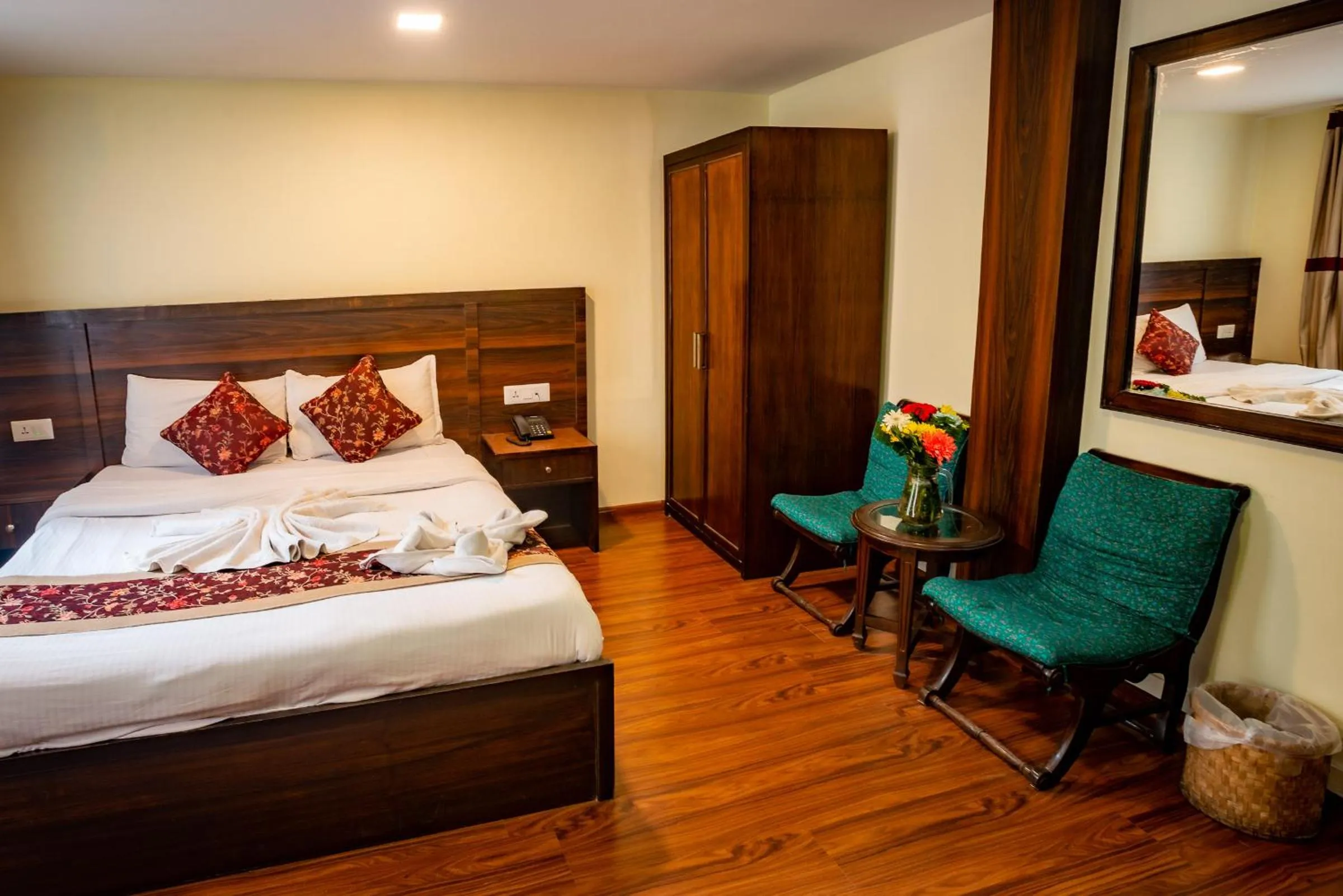 Bed in Hotel Yambu kathmandu