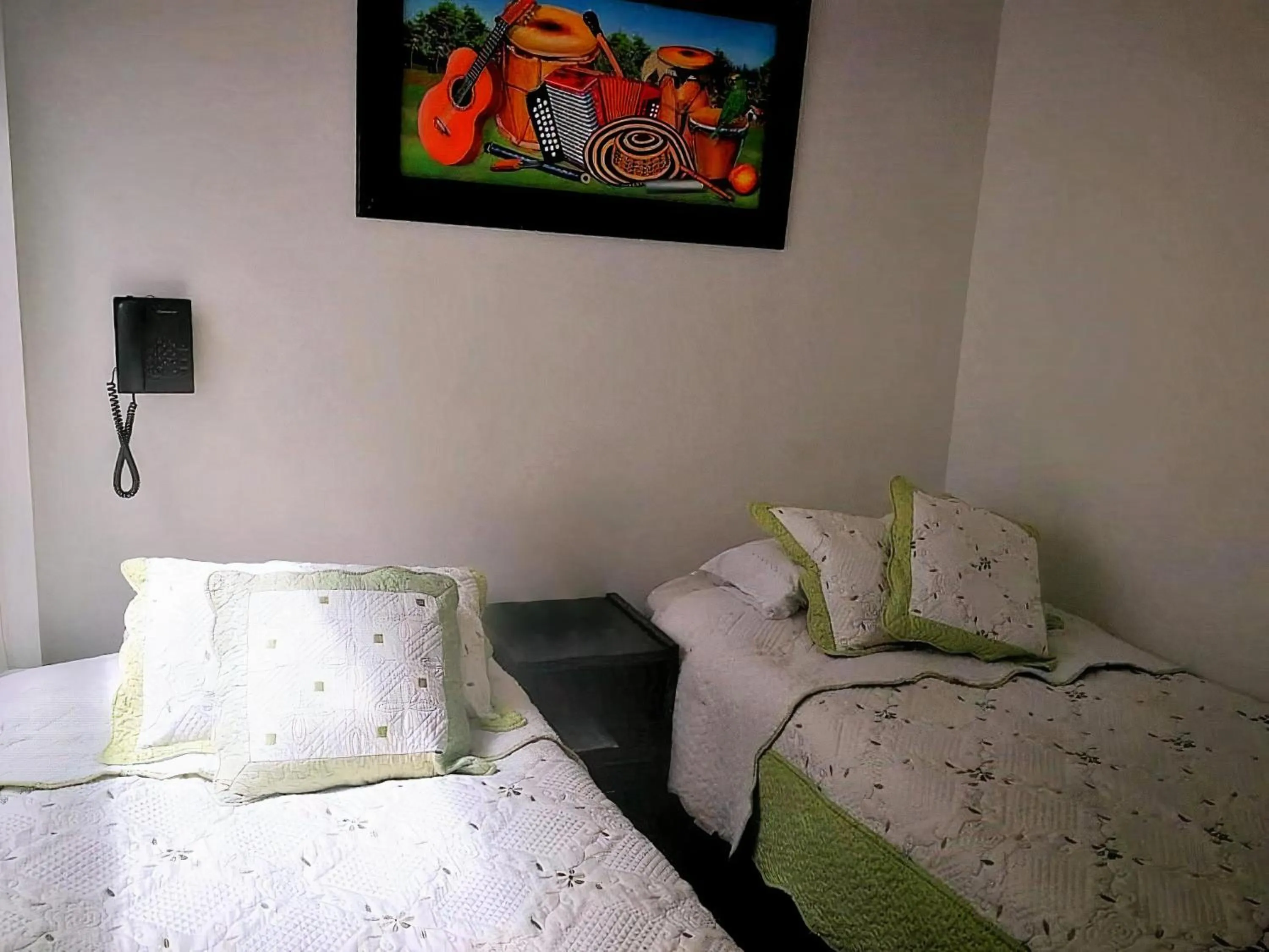 Decorative detail, Bed in Hotel Parque Santander Tunja