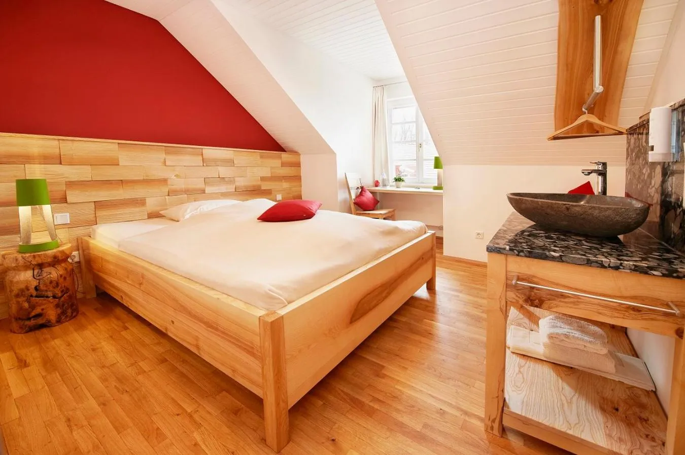 Bed in LindenGut Bio Hotel & Bio Herberge