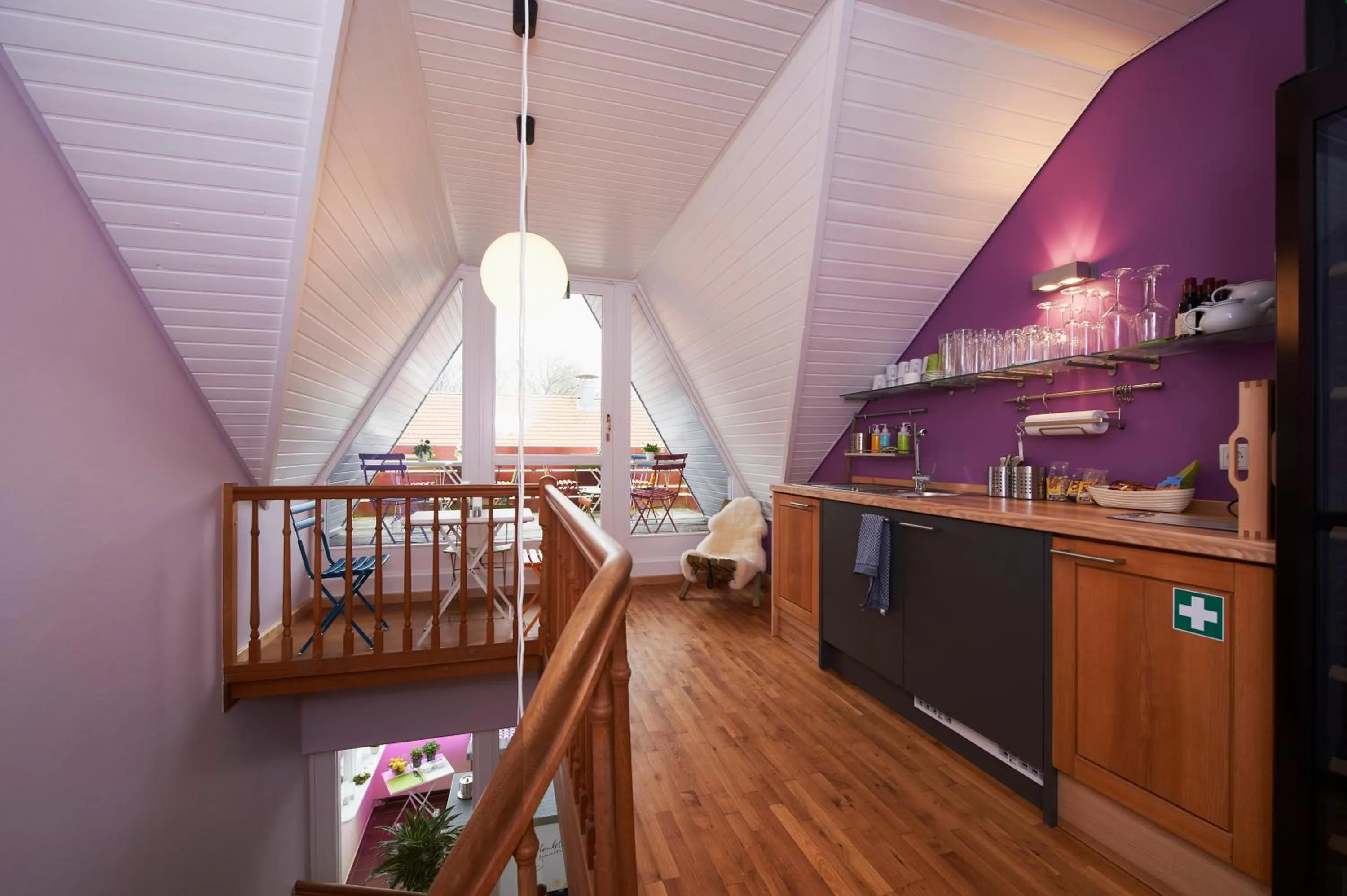 Kitchen or kitchenette in LindenGut Bio Hotel & Bio Herberge