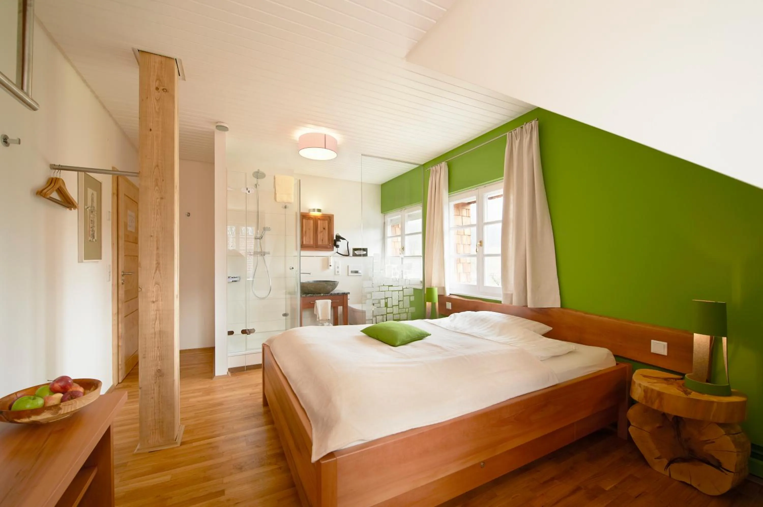 Photo of the whole room, Bed in LindenGut Bio Hotel & Bio Herberge