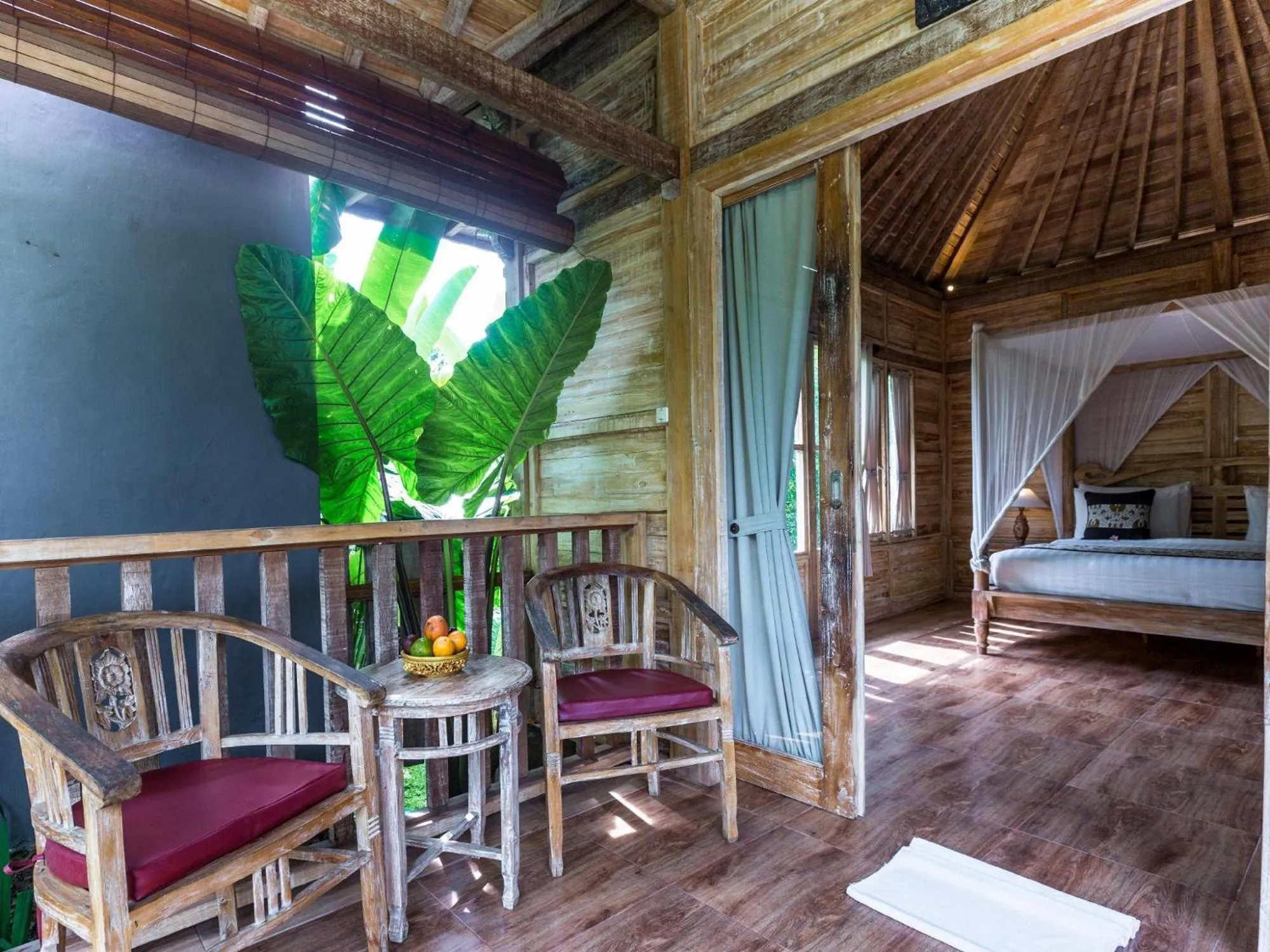 Balcony/Terrace, Bed in Pondok Sebatu Villa