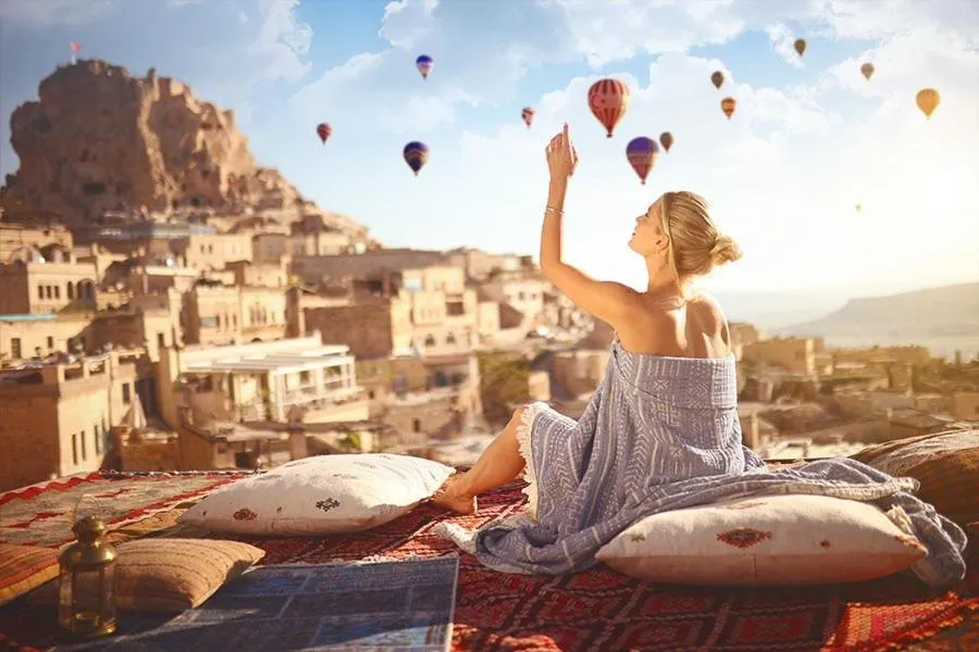 Balcony/Terrace in Mak's Cave House