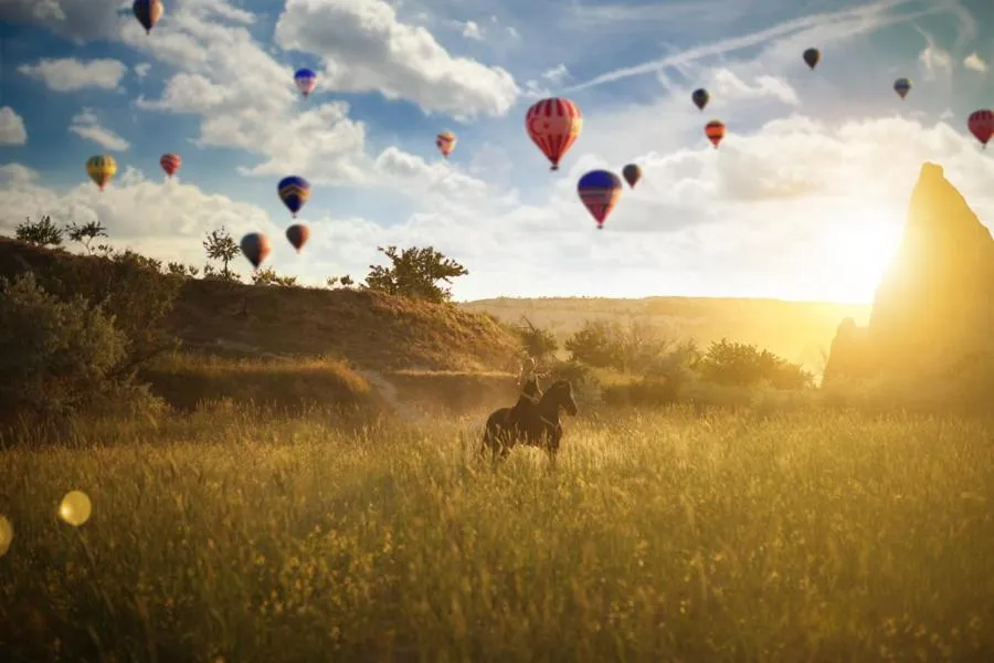 Horse-riding in Mak's Cave House