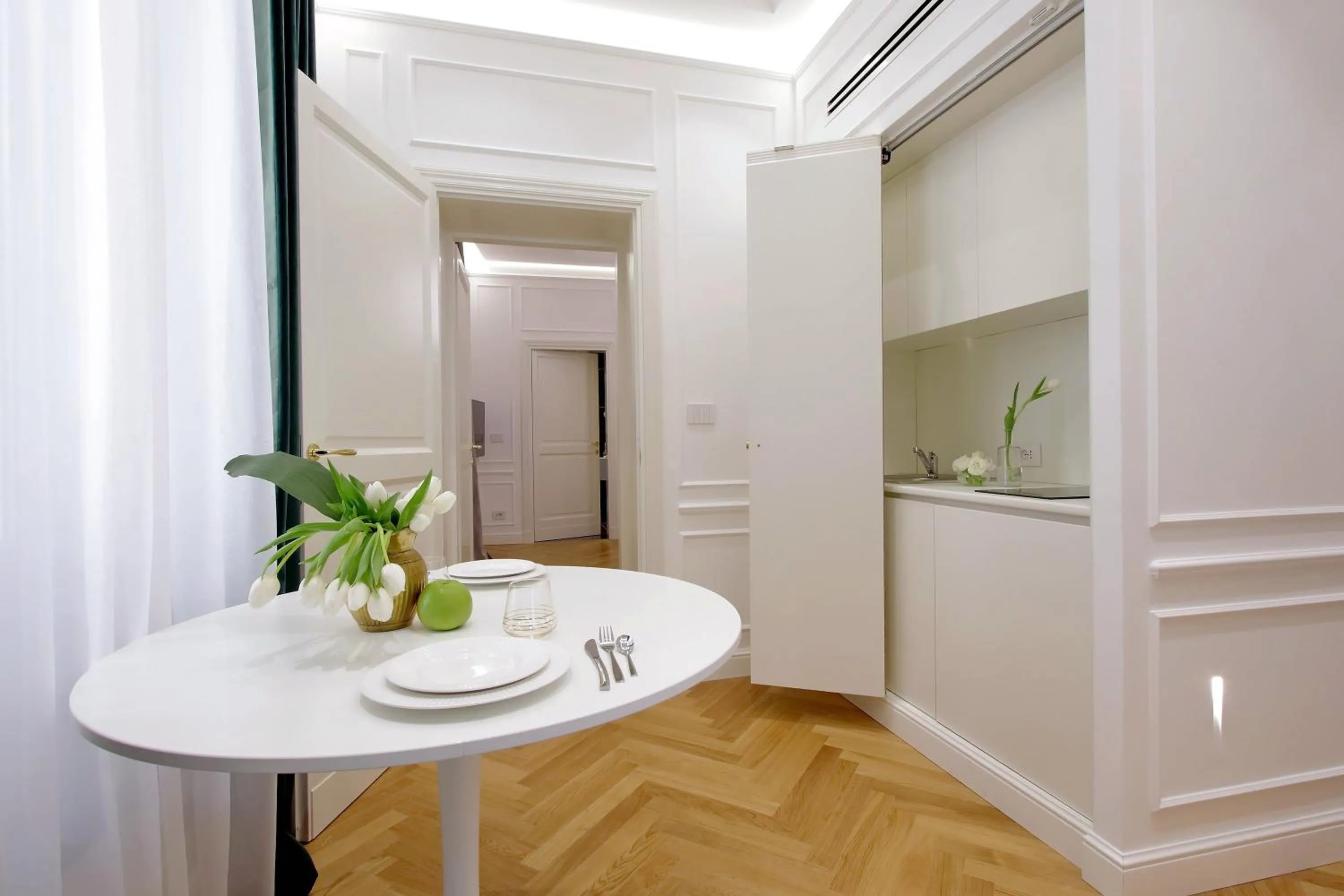 Kitchen or kitchenette in Domna Luxury Suites