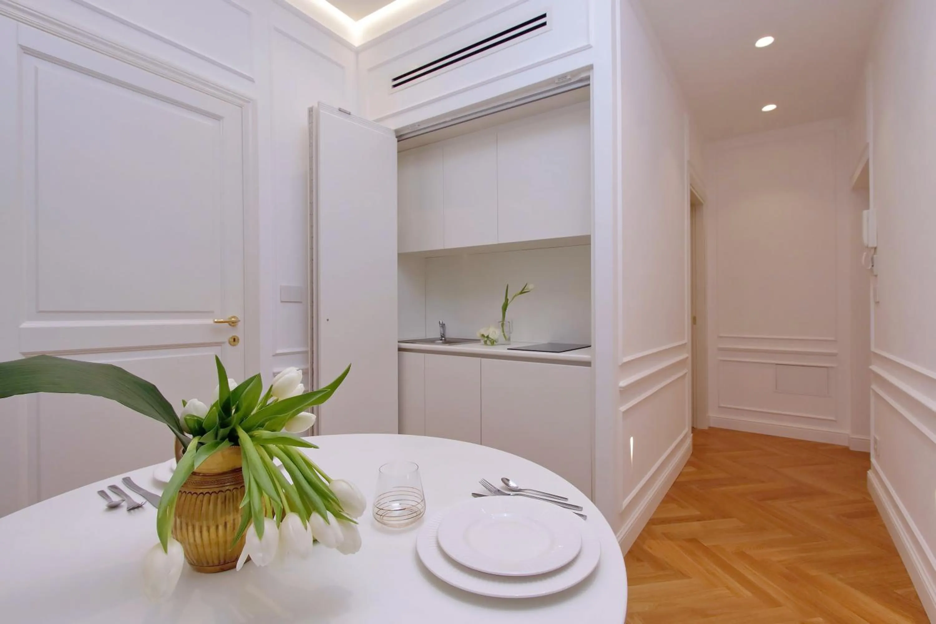 Kitchen or kitchenette in Domna Luxury Suites