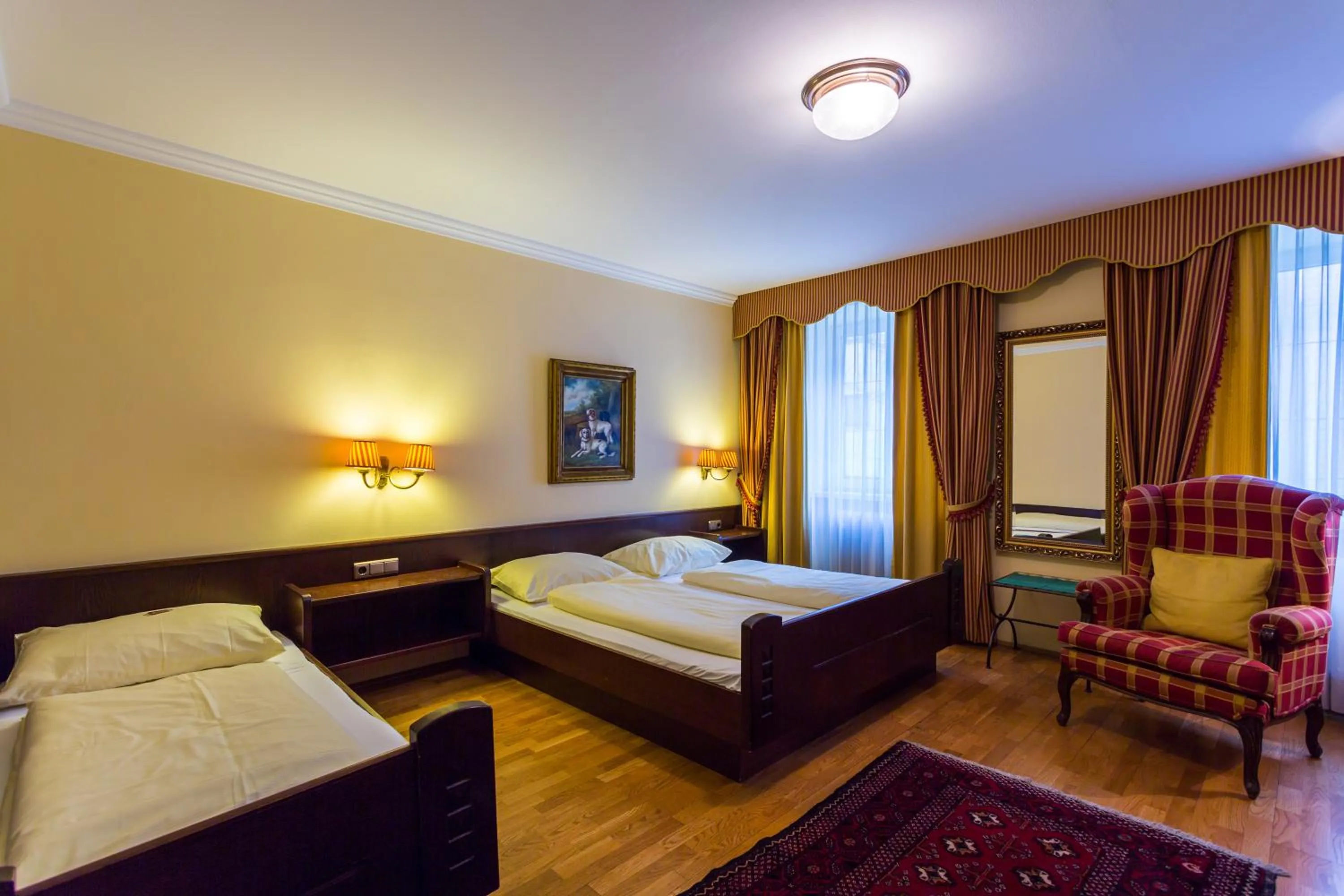 Bedroom, Bed in Hotel Gösser Bräu