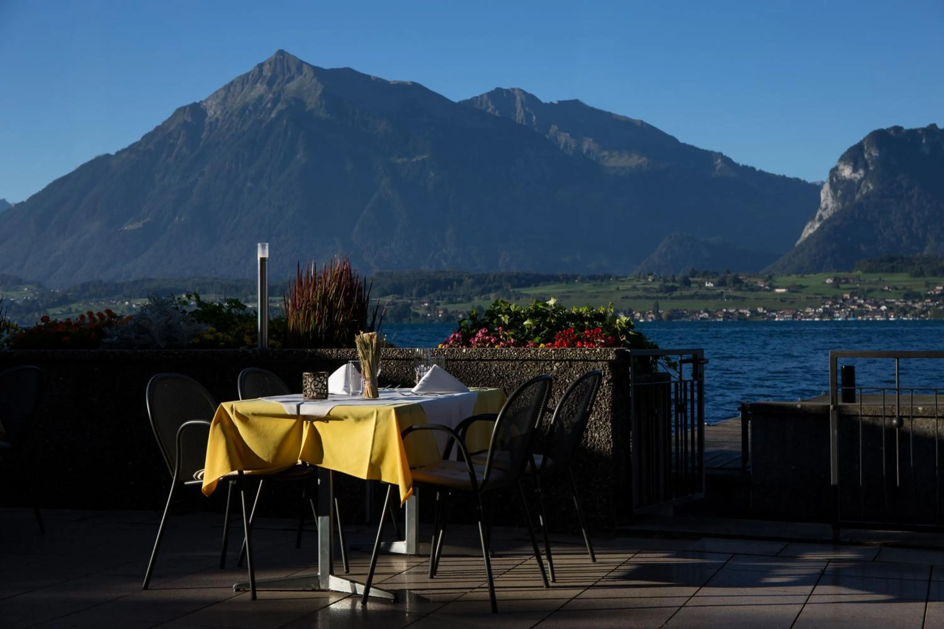 Balcony/Terrace in Hotel Restaurant Bellevue au Lac
