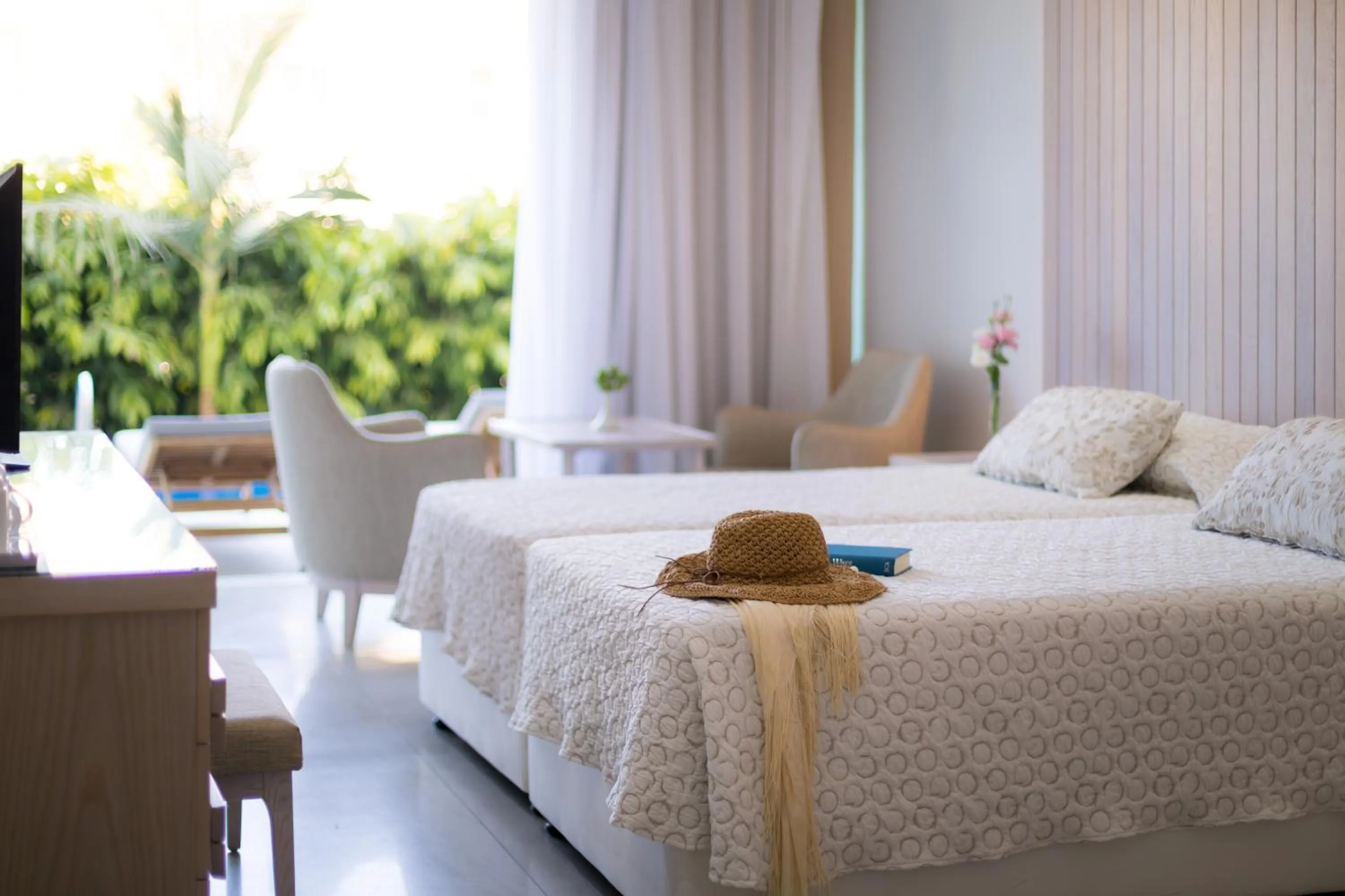 Bed in Tasia Maris Beach Hotel - Adults Only