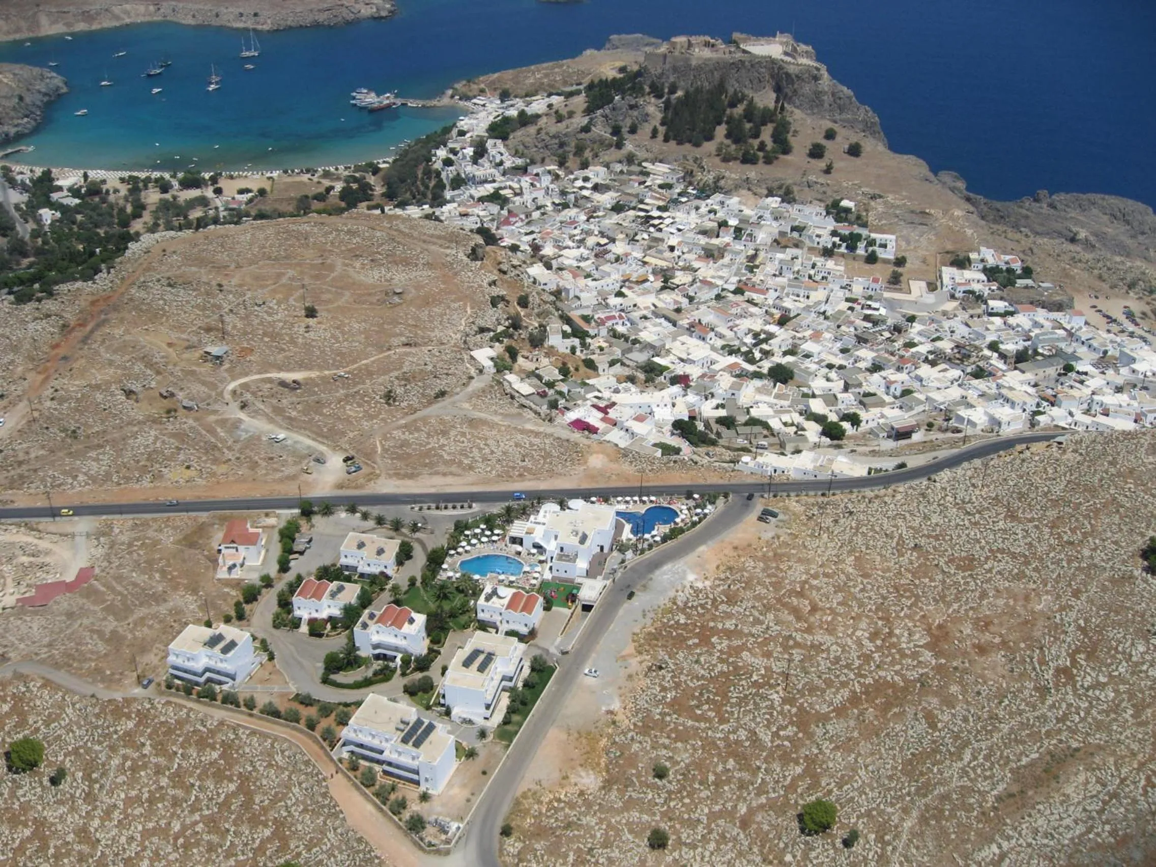 Facade/entrance in Lindos View Hotel