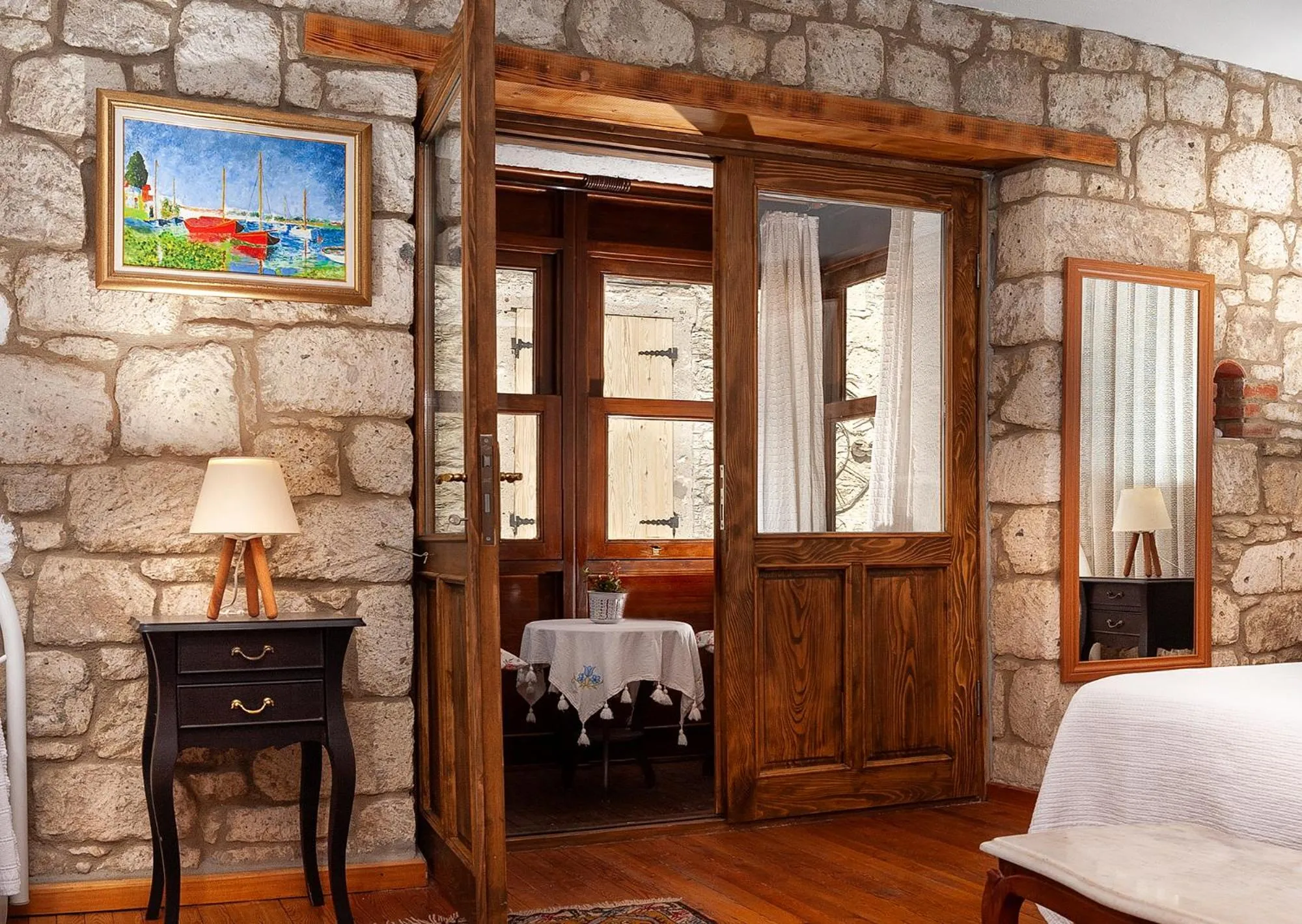 Balcony/Terrace, Bed in Flores Hotel Alaçatı