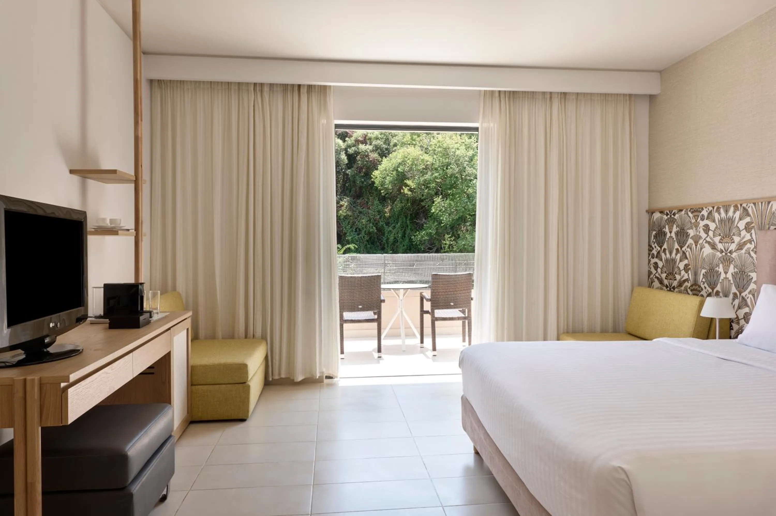 Balcony/Terrace, Bed in Atlantica Eleon Grand Resort