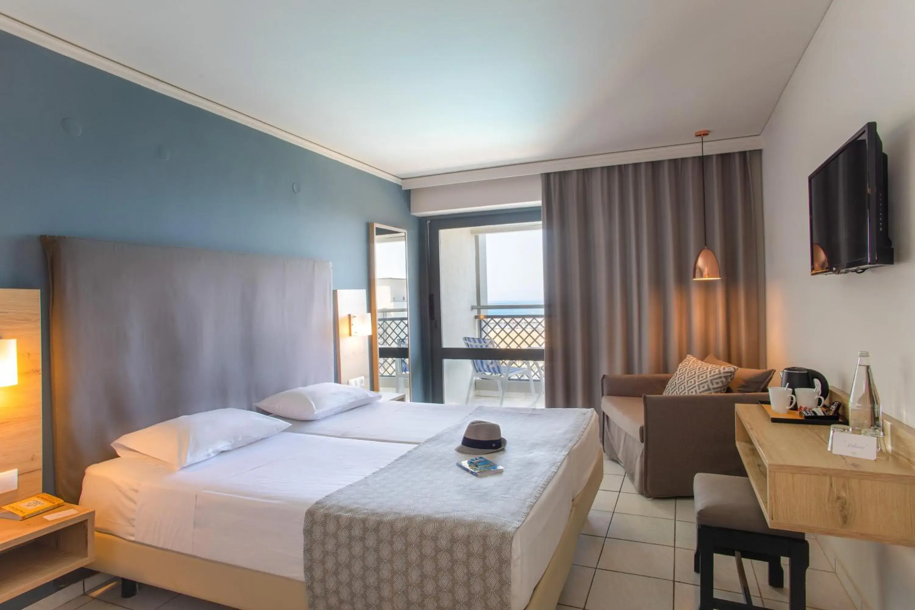 Standard Double Room with Sea View in Sol Marina Beach Crete Standard Double Room with Sea View in Sol Marina Beach Crete
