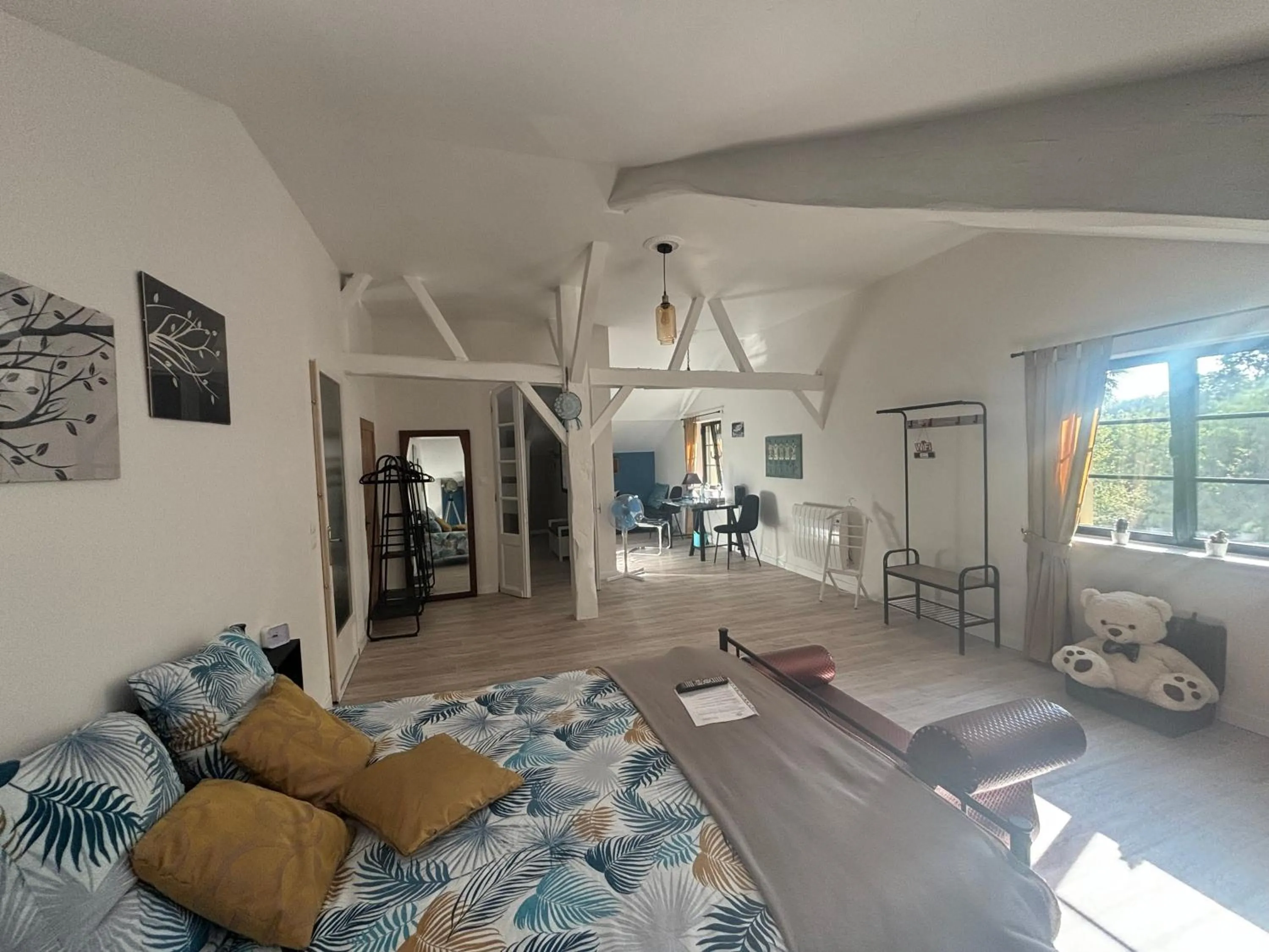 Seating area, Bed in Domaine Pierrot