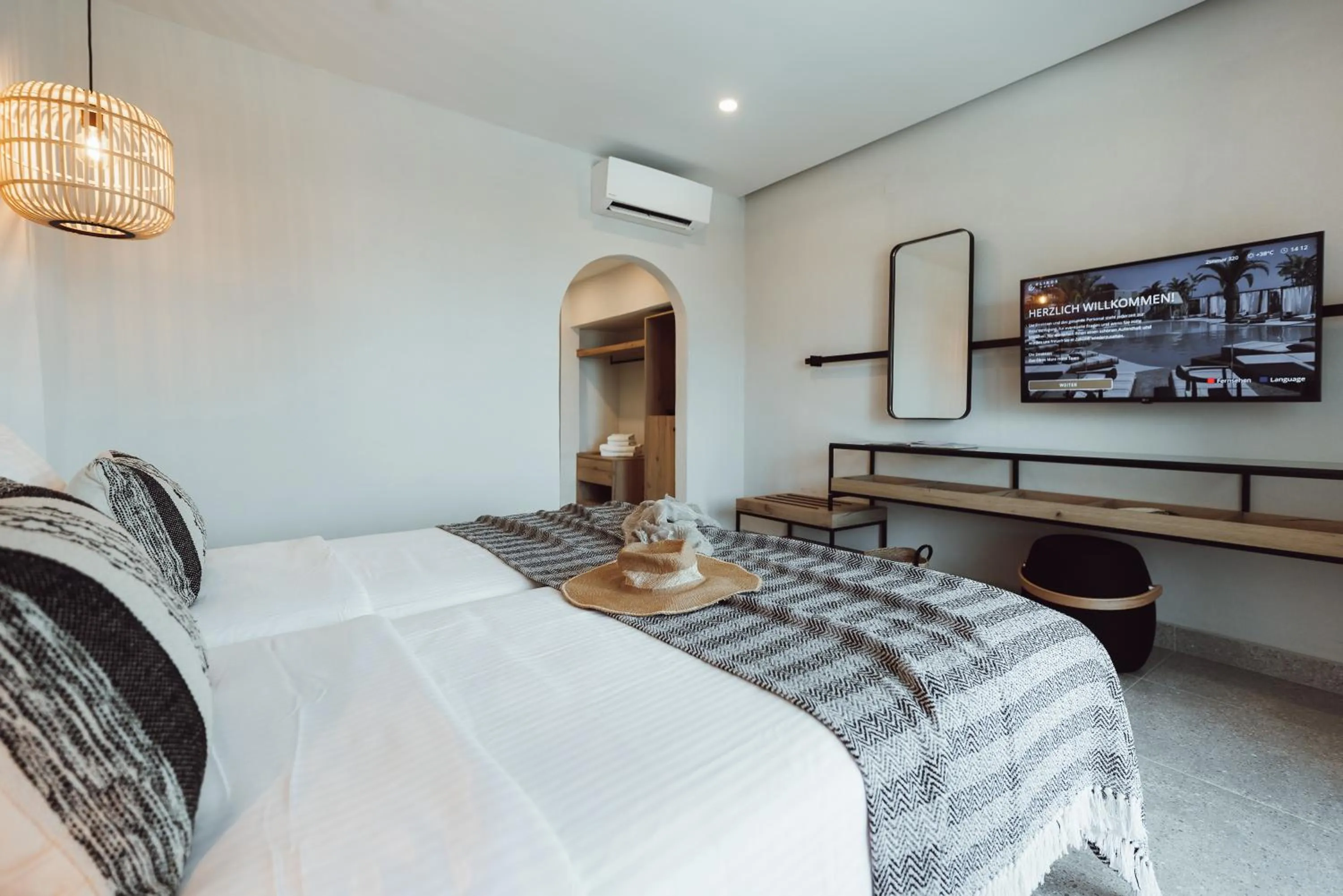 Bedroom, Bed in Eliros Mare Beachfront Poem Hotel