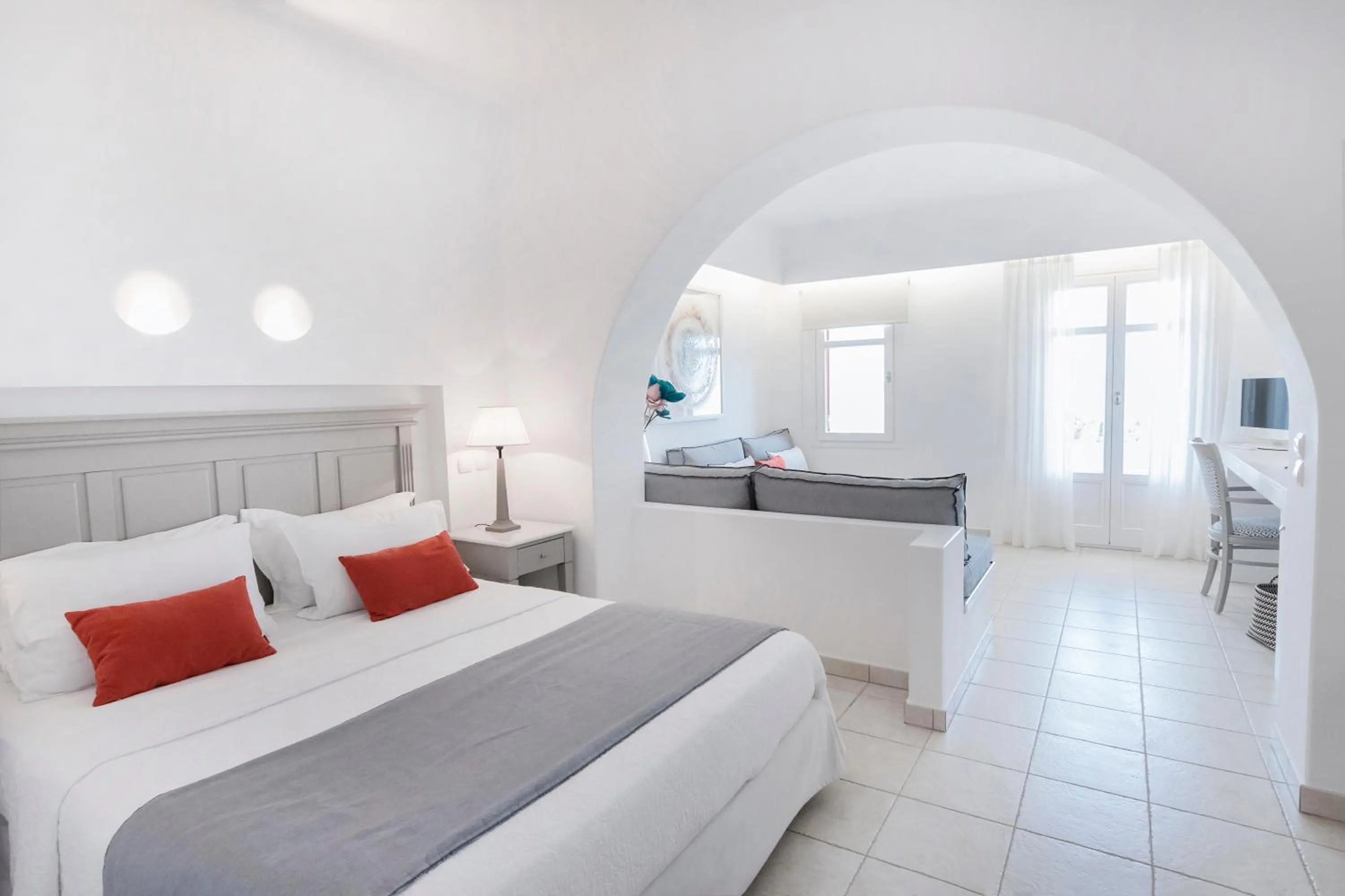 Bed in Stelia Mare Boutique Hotel