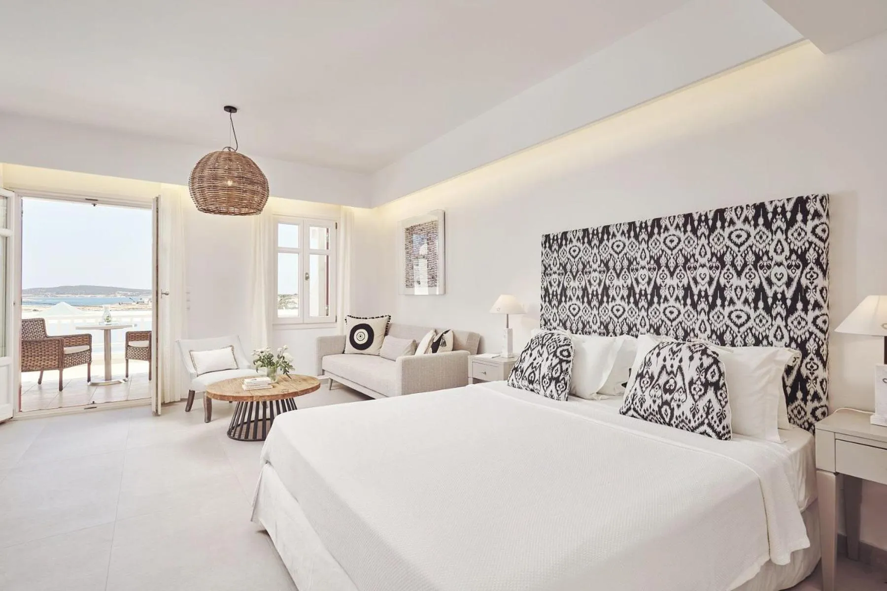 Bed in Stelia Mare Boutique Hotel