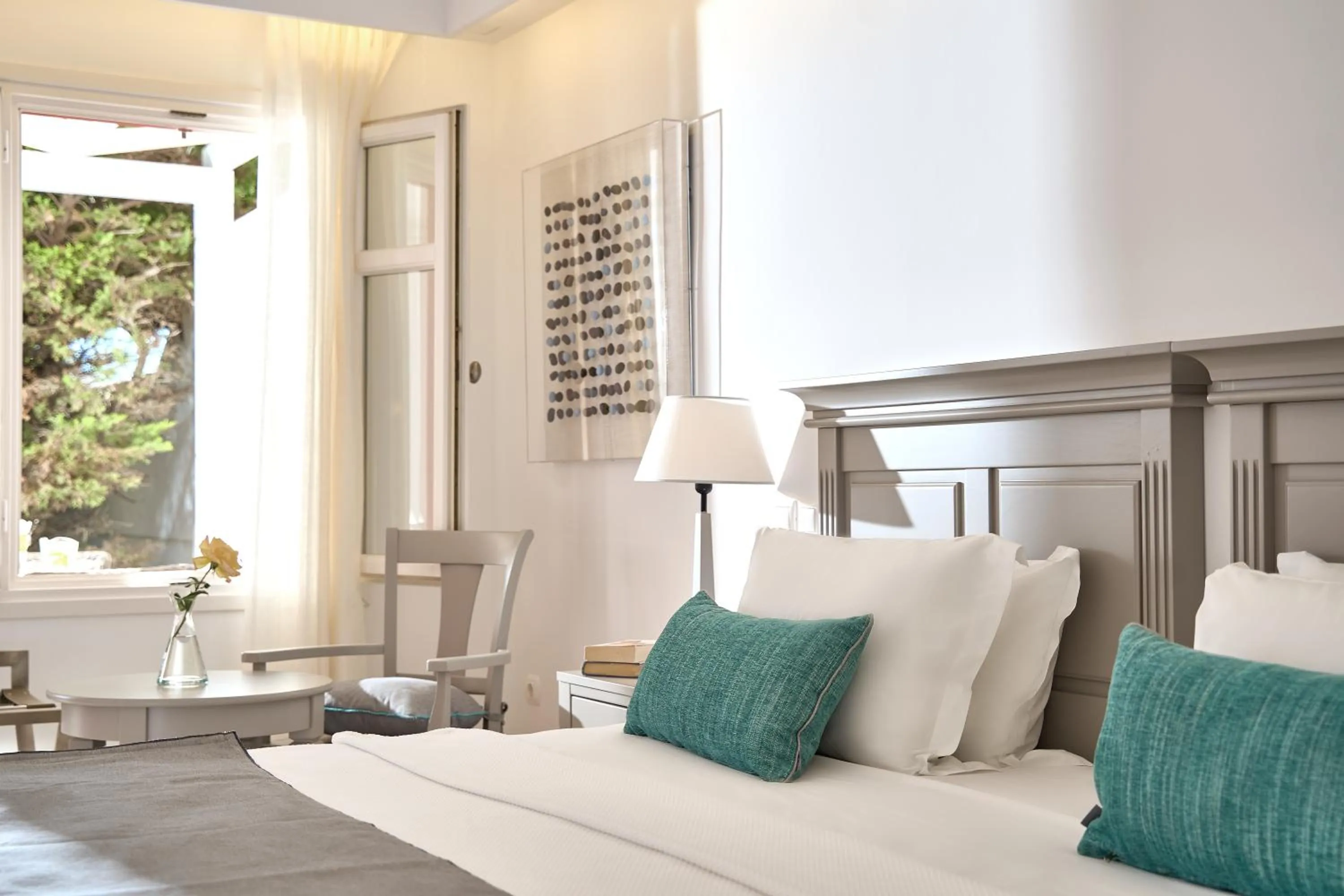 Bed in Stelia Mare Boutique Hotel