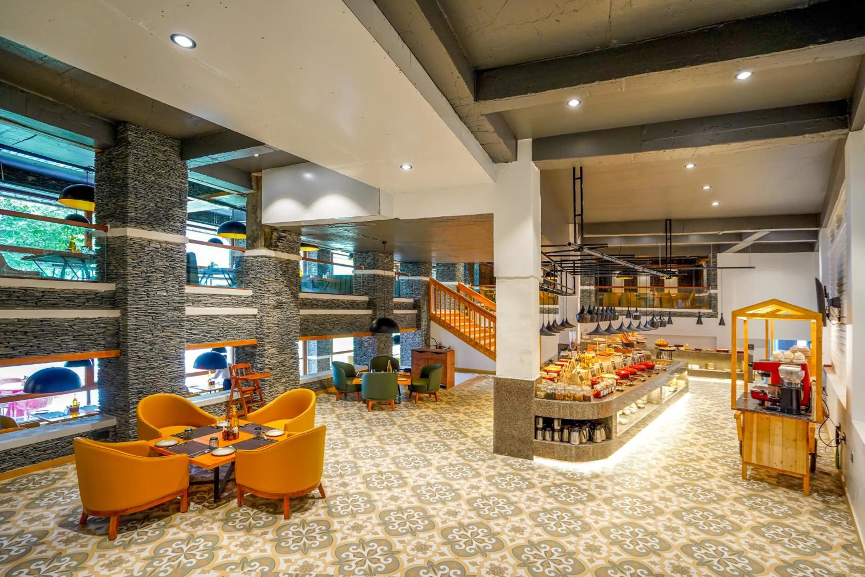 Restaurant/places to eat in juSTa Birding Resort & Spa - Best Dhauladhar View Resort