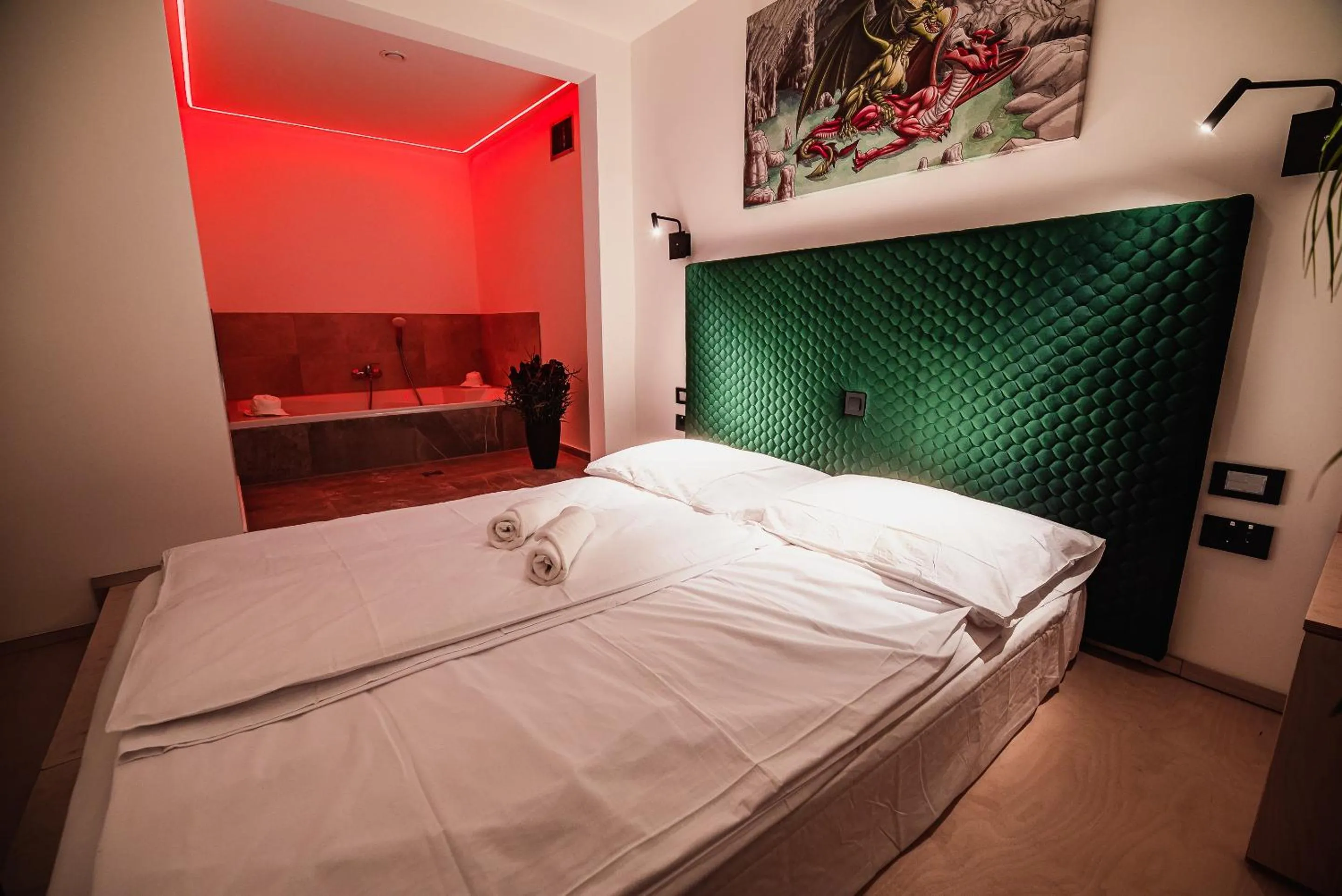 Deluxe Double Room with Bath in Dragons Dream Hostel