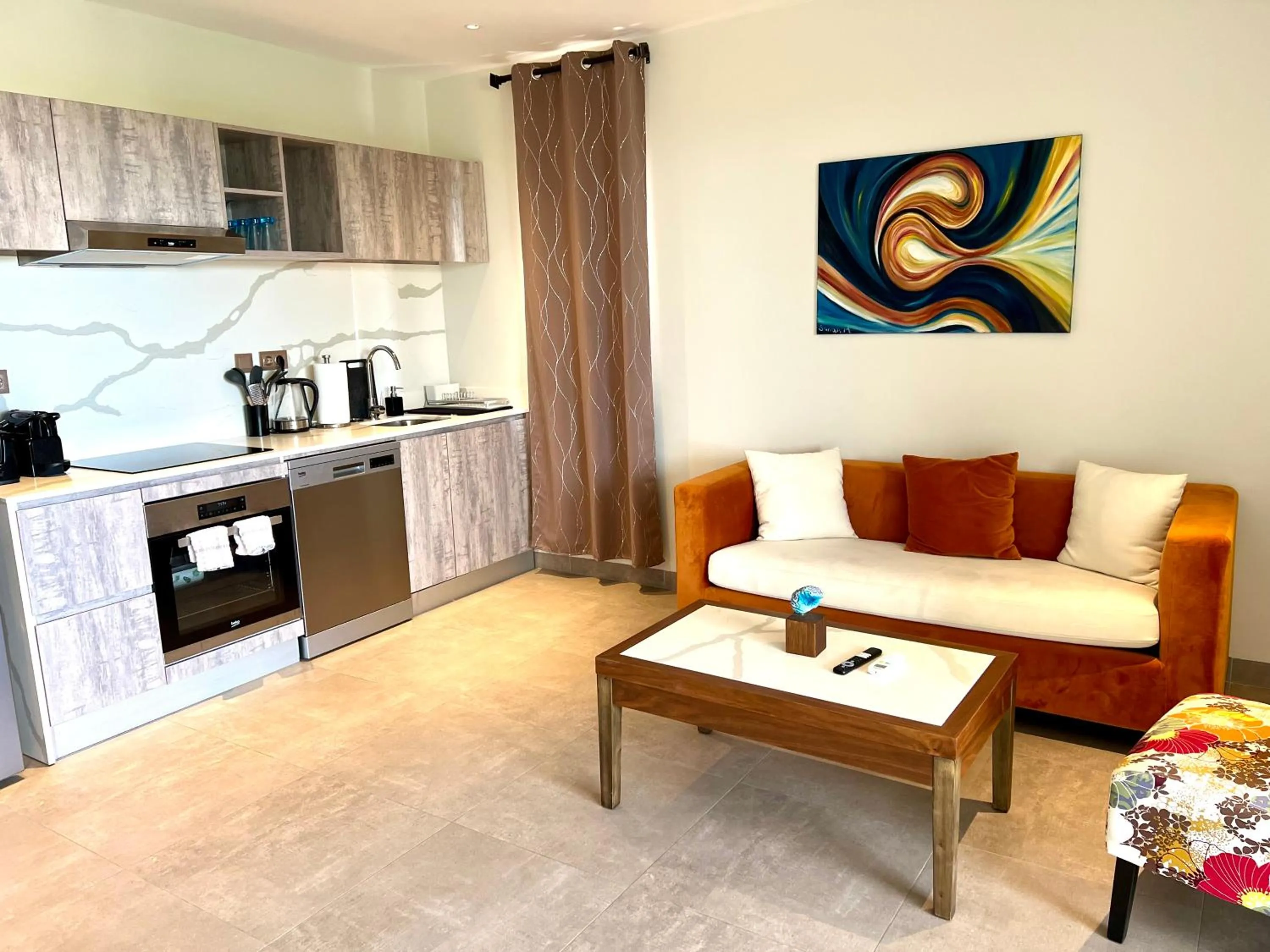 Living room in Xanadu Apartments at Blue Bay Golf & Beach Resort