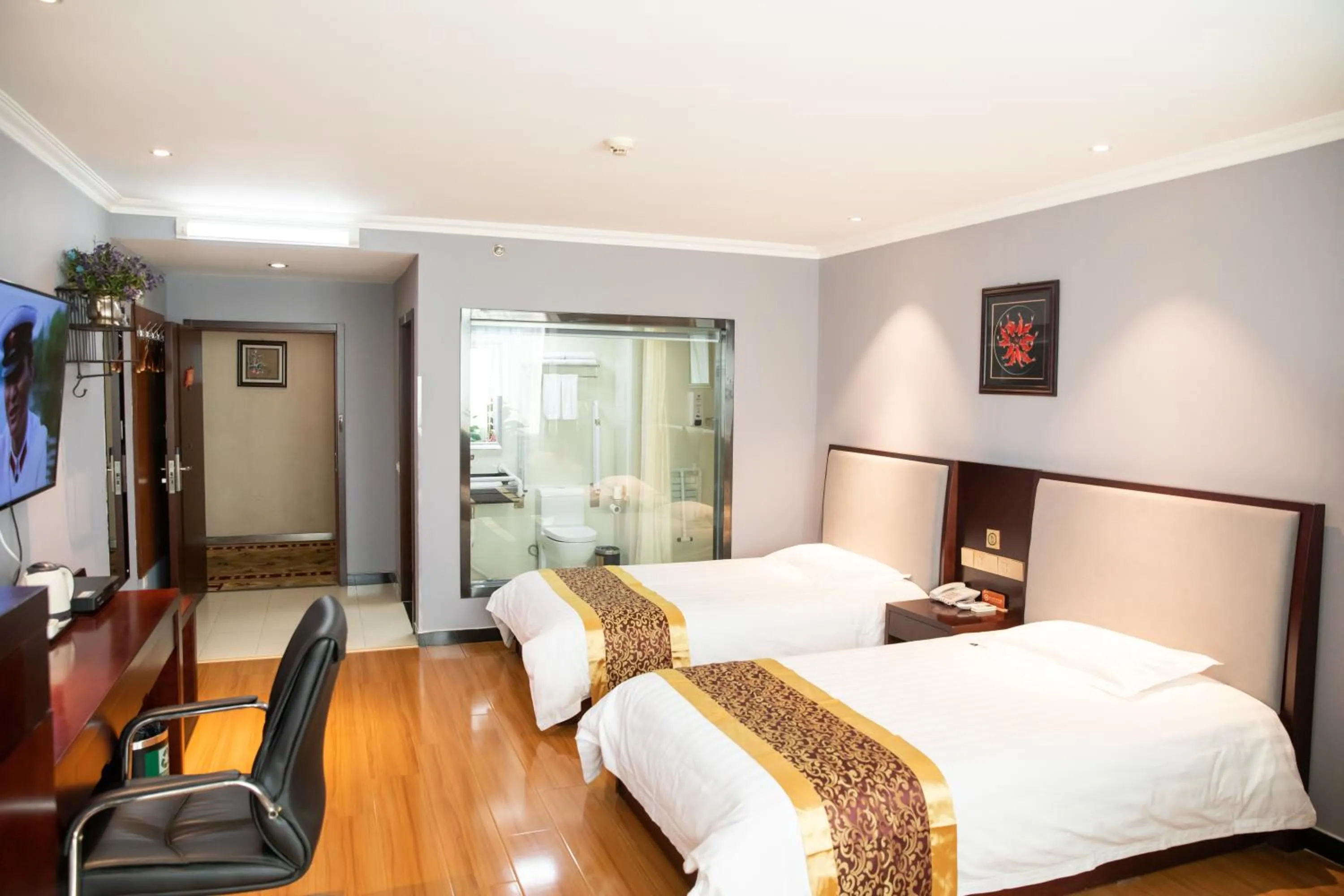 Bed in Jintai Home (Beijing North Railway Station Jiaotong University Branch)