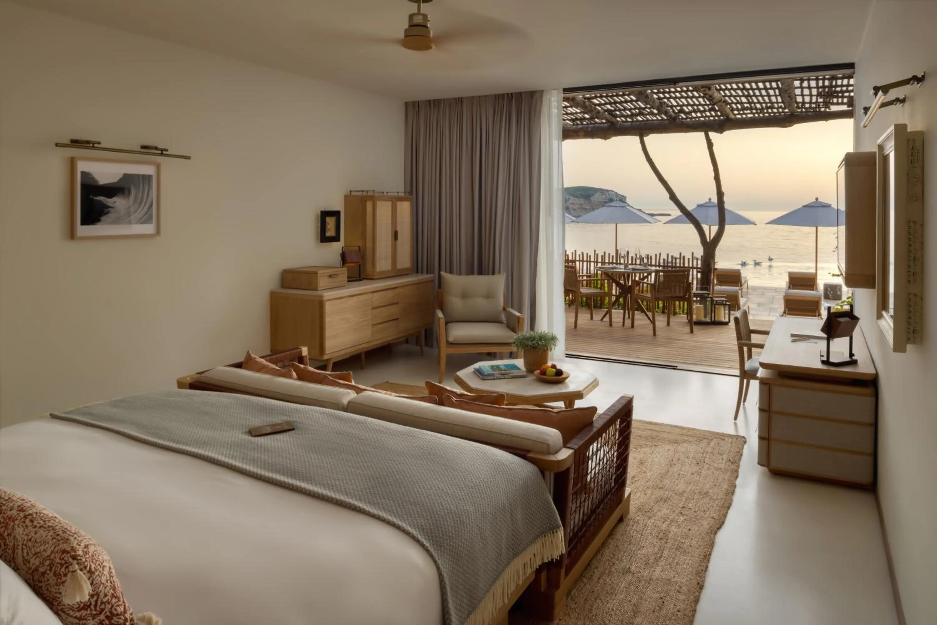 Bedroom, Bed in Six Senses Ibiza