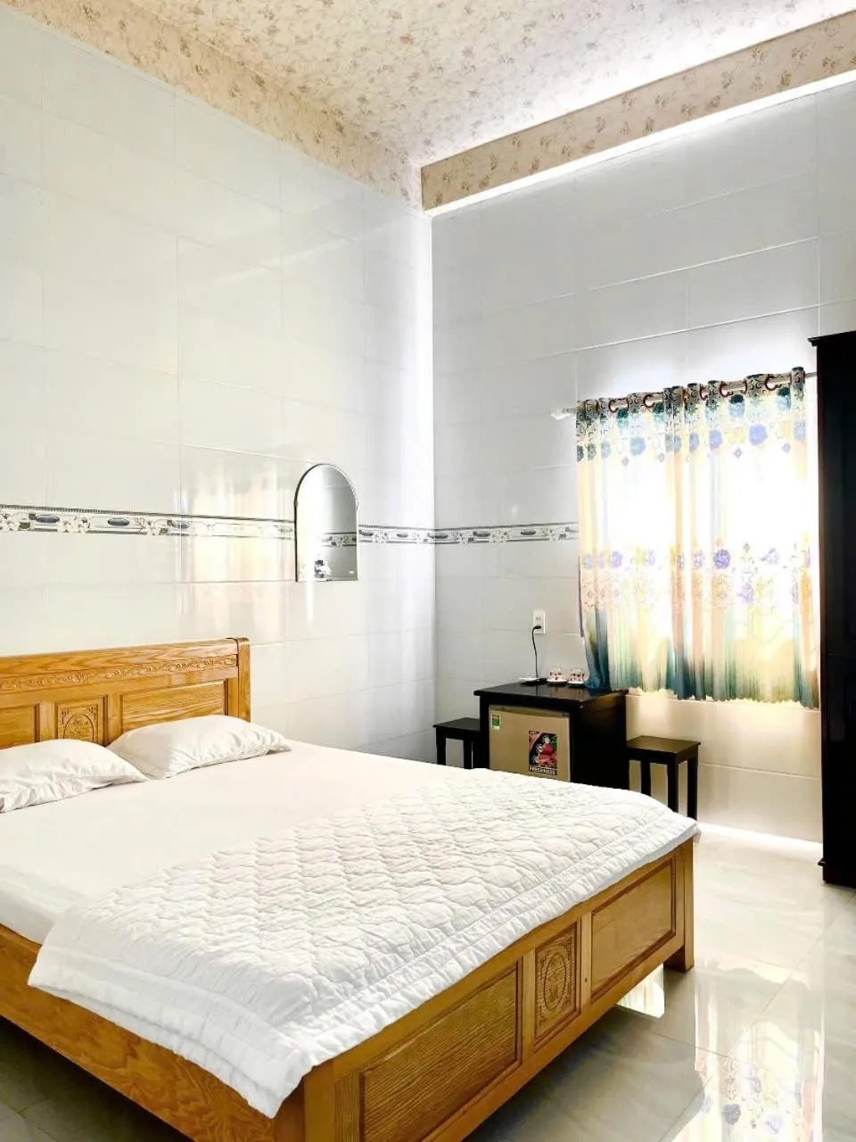 Bed in Thành Trinh hotel đảo Phú Quý