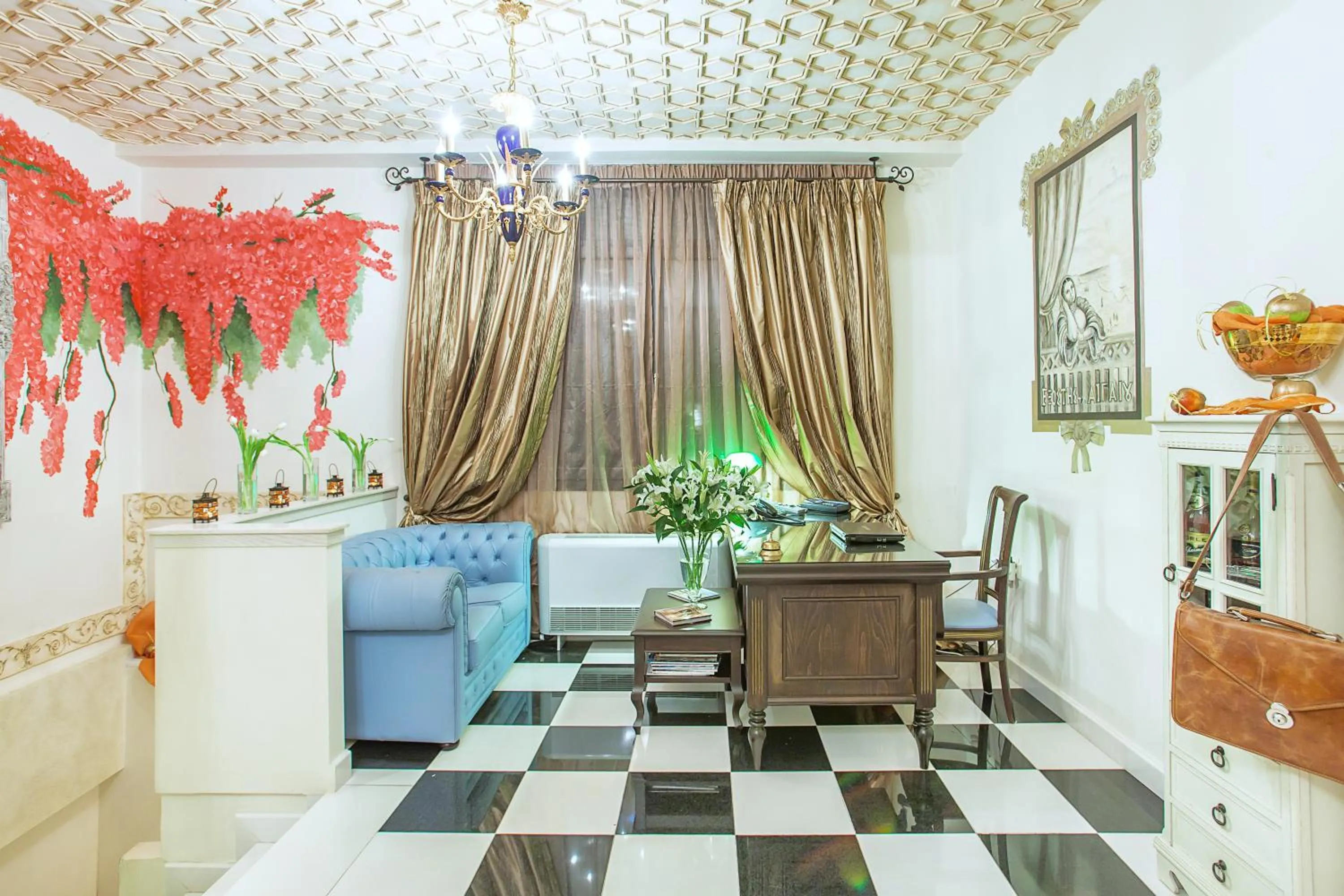 Lobby or reception in Archontiko Kymis Boutique Hotel