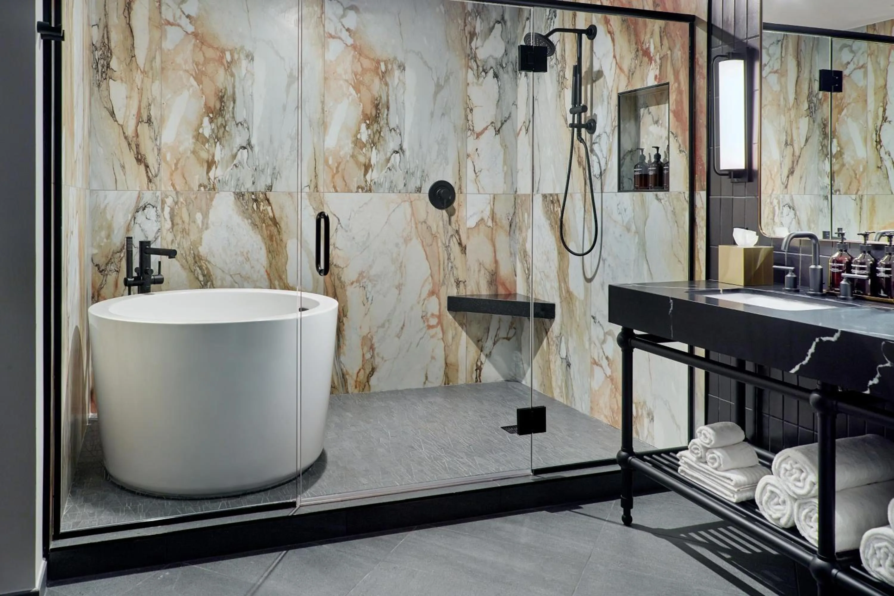 Bathroom in Bellyard, West Midtown Atlanta, a Tribute Portfolio Hotel