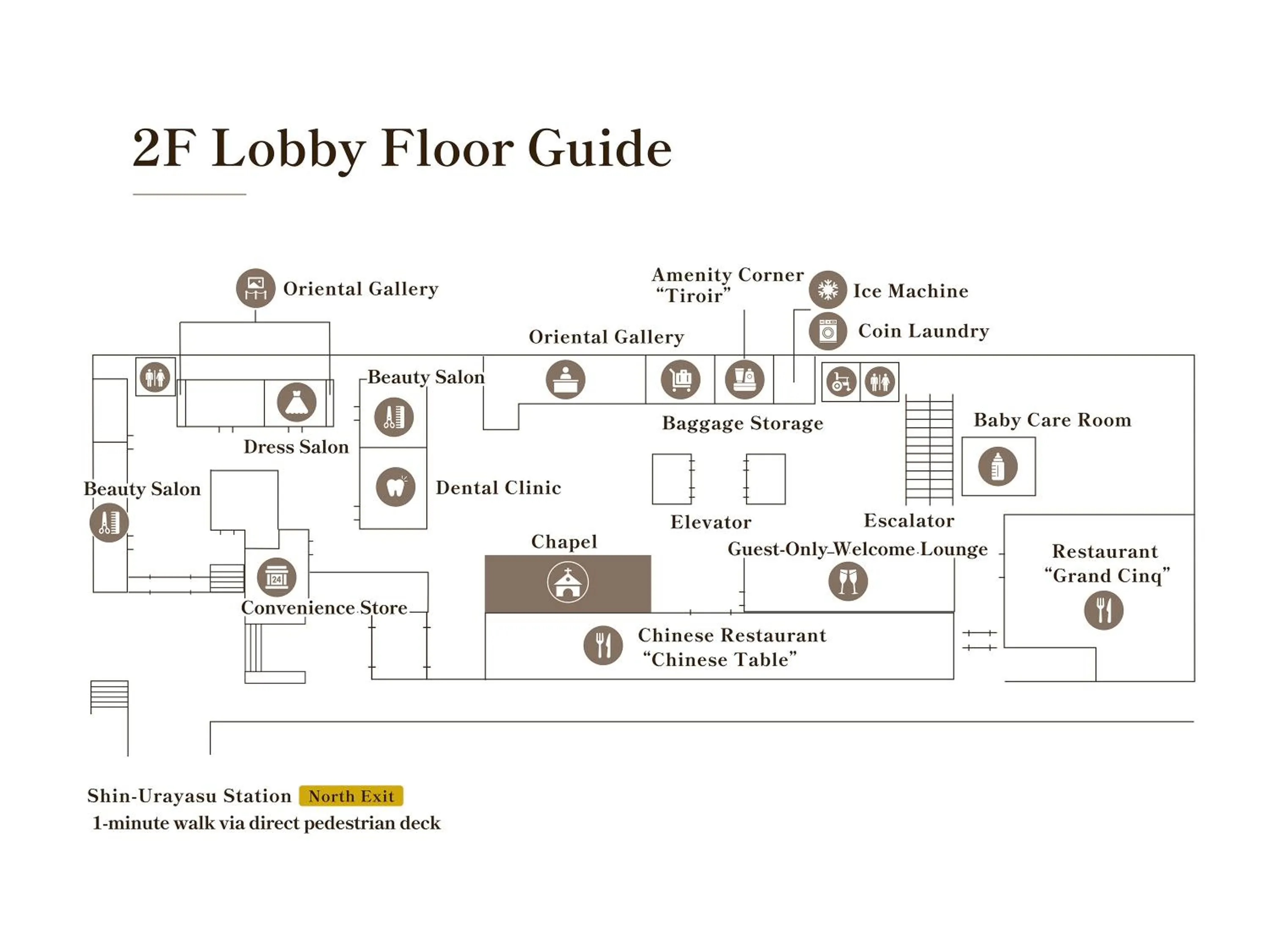 Area and facilities in Oriental Hotel Tokyo Bay