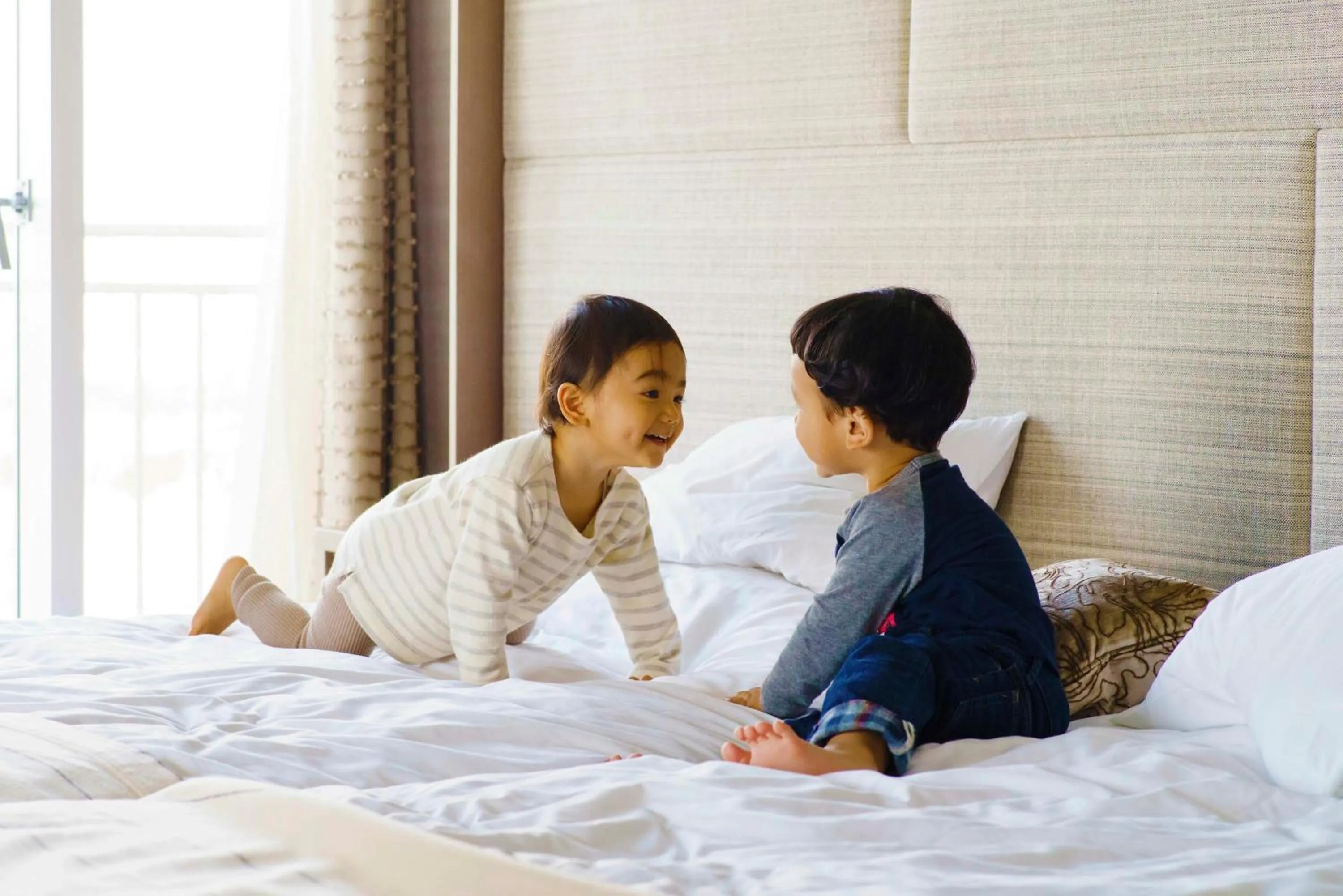 People, Bed in Laguna Garden Hotel