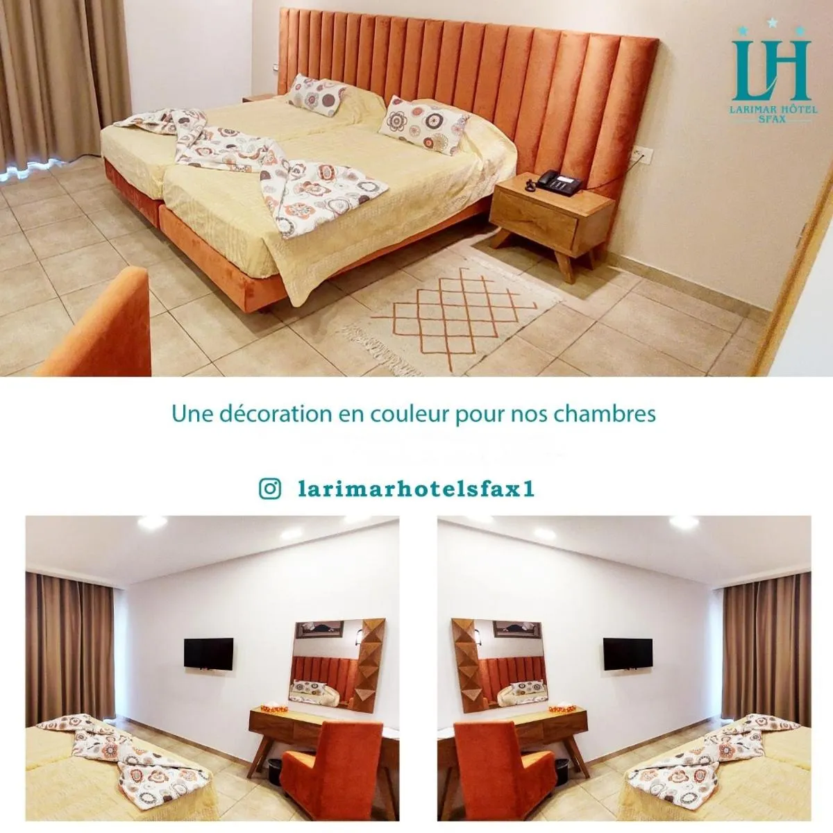 Bed in Larimar Hôtel Sfax