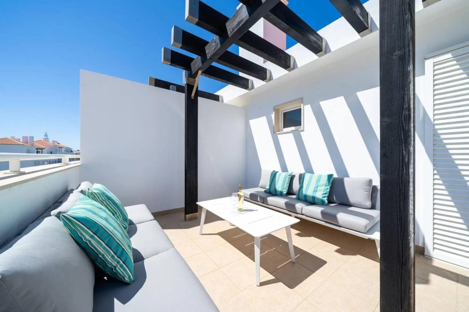 Balcony/Terrace in Fresh & Breezy Tavira Apartment