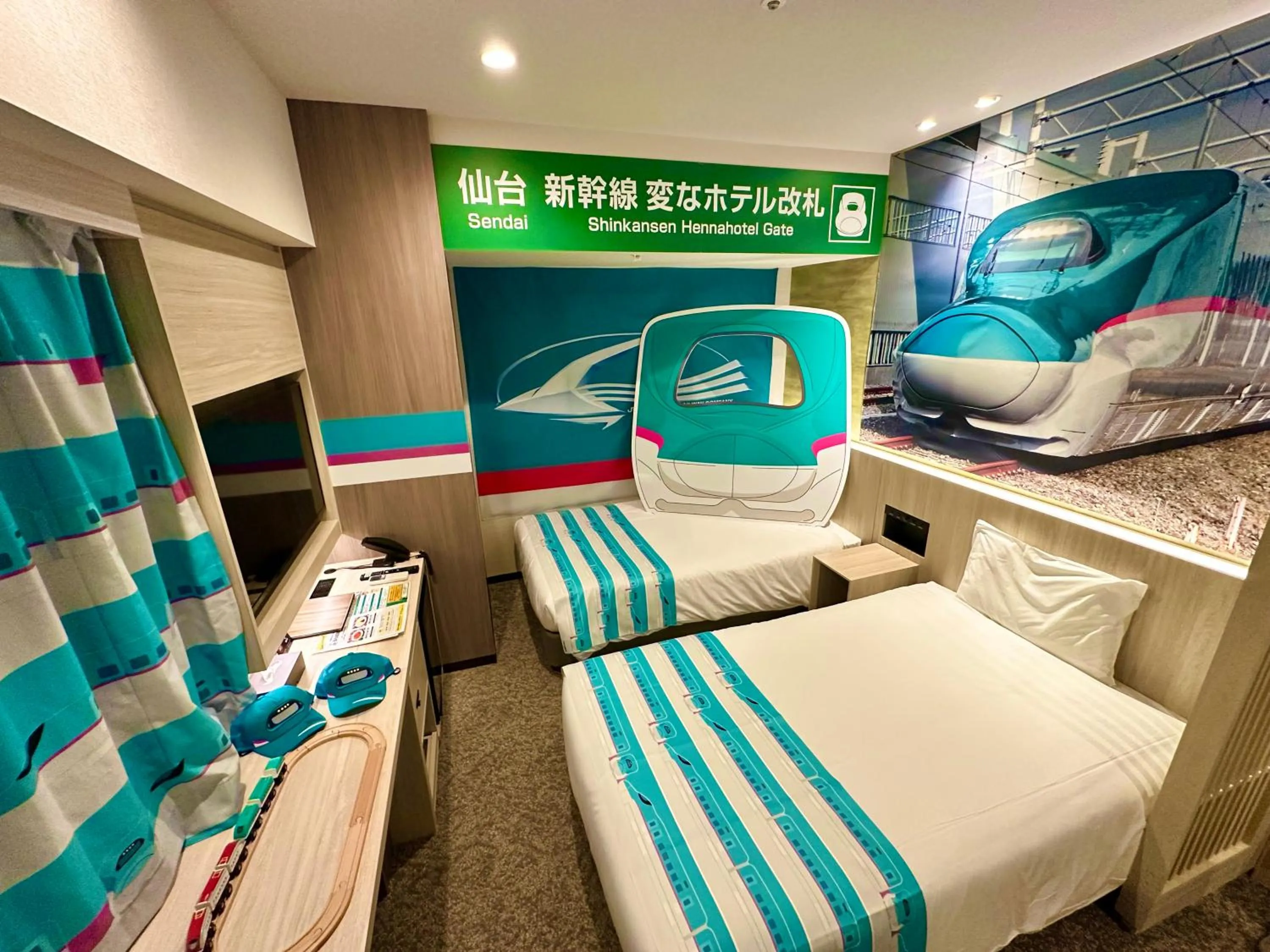 Bedroom, Bed in Henn na Hotel Premier Sendai Kokubuncho