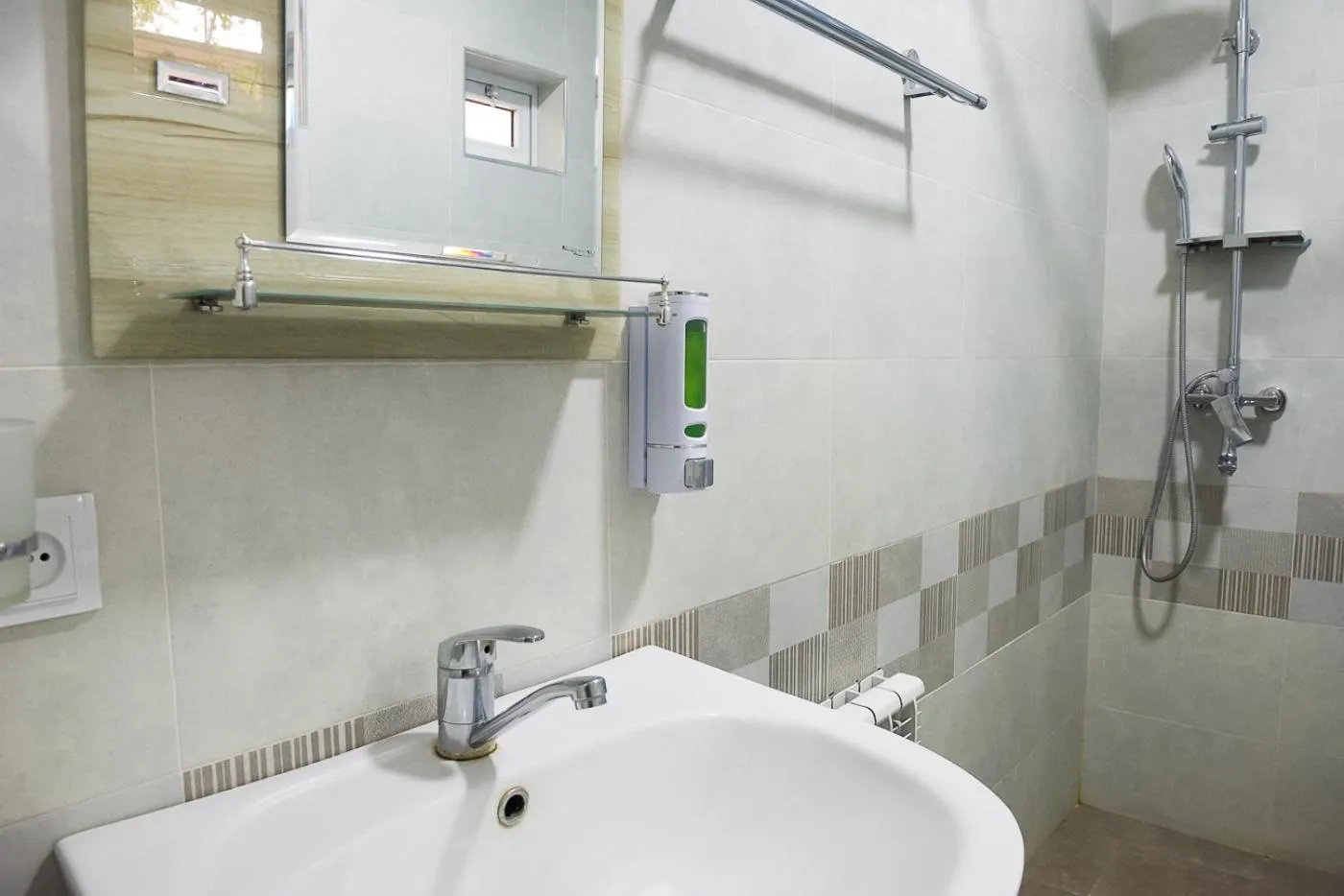 Shower in Old Radio hostel