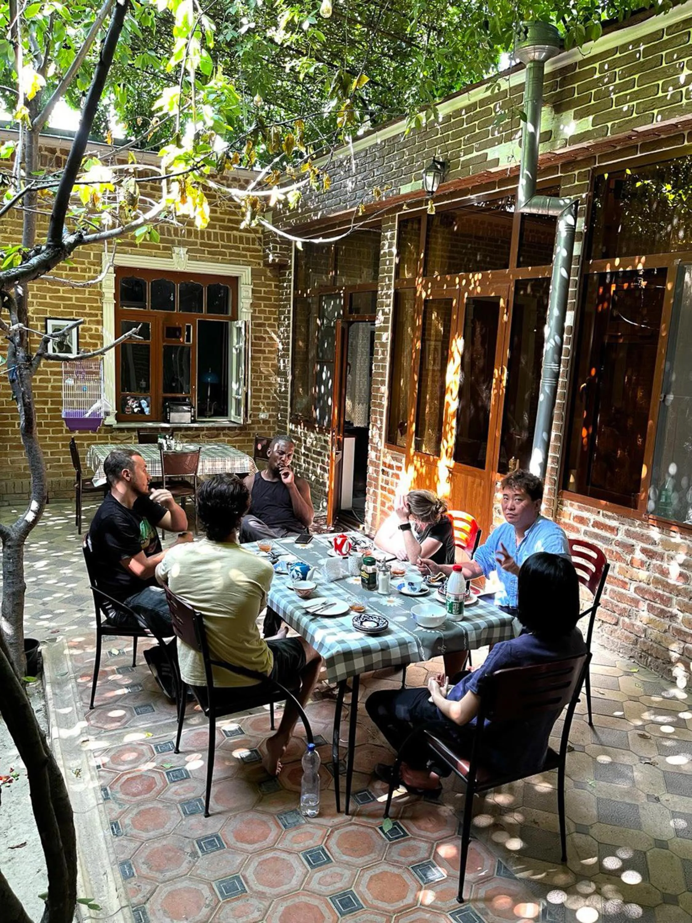 Inner courtyard view in Old Radio hostel