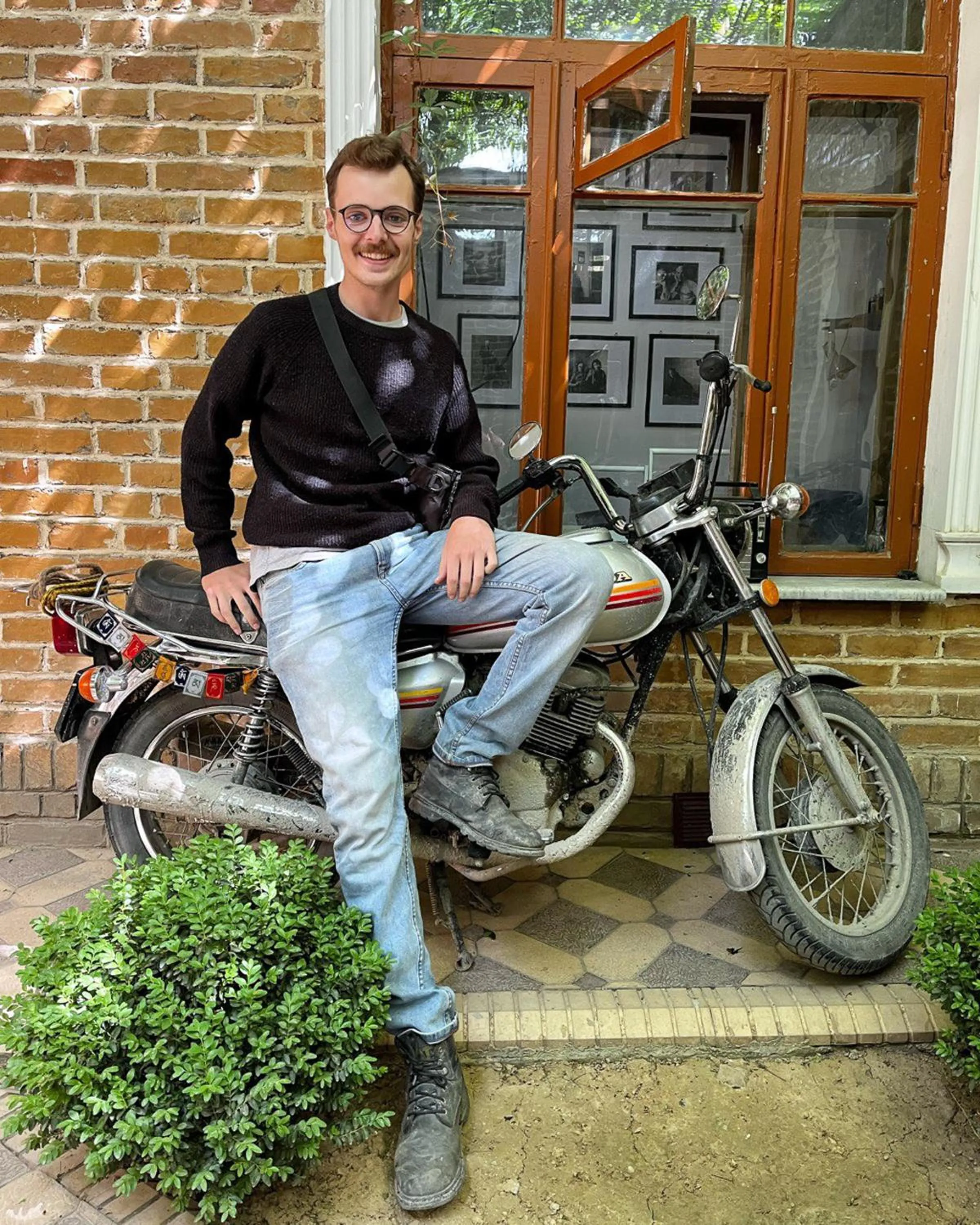 Inner courtyard view in Old Radio hostel
