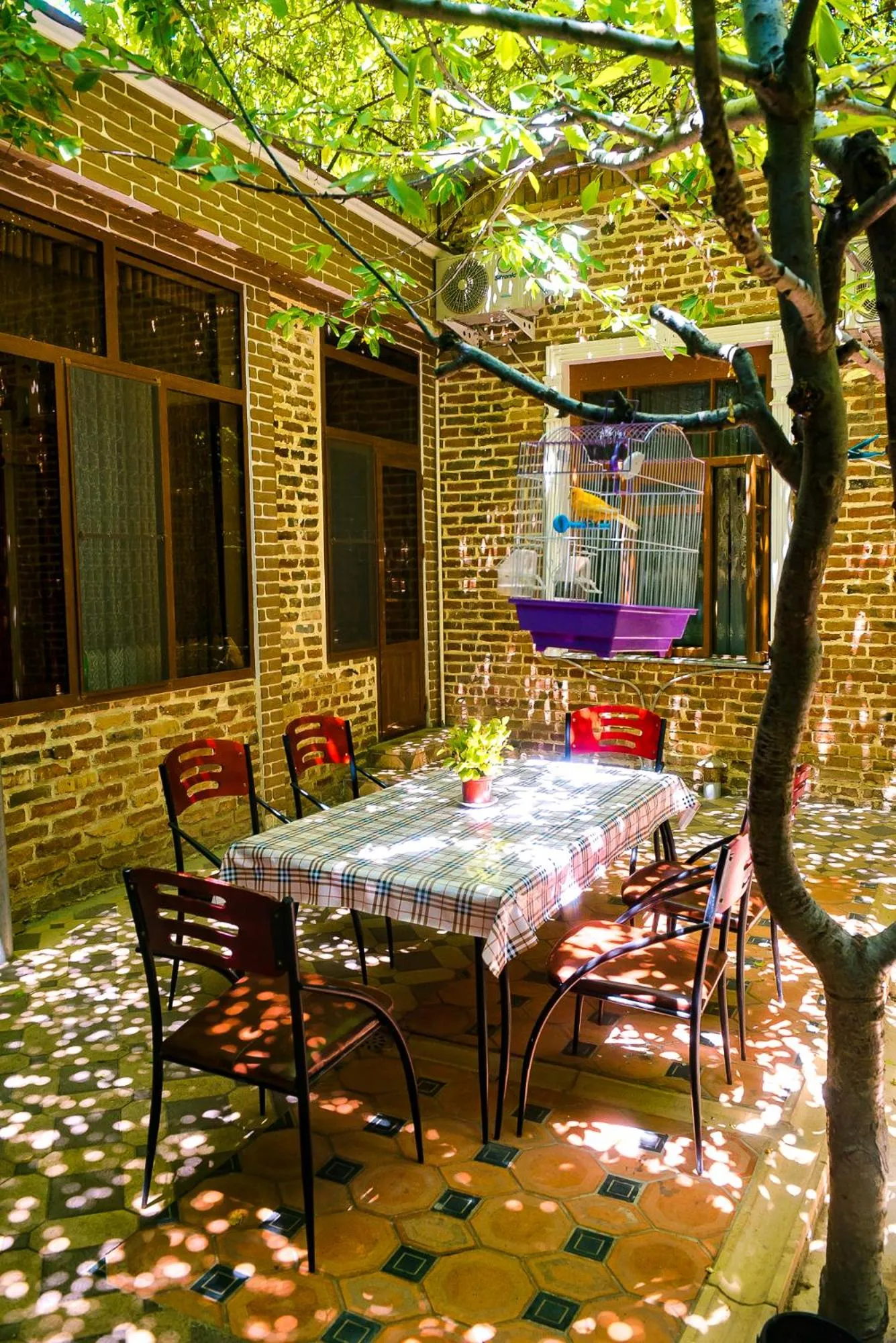 Inner courtyard view in Old Radio hostel