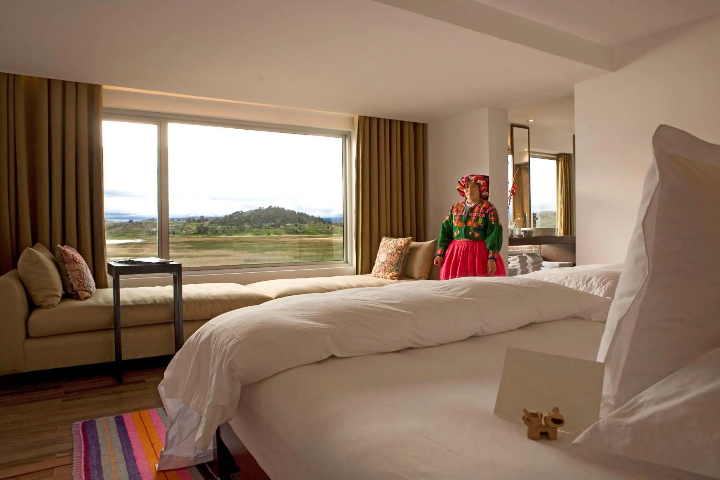 Photo of the whole room, Bed in Titilaka by Andean