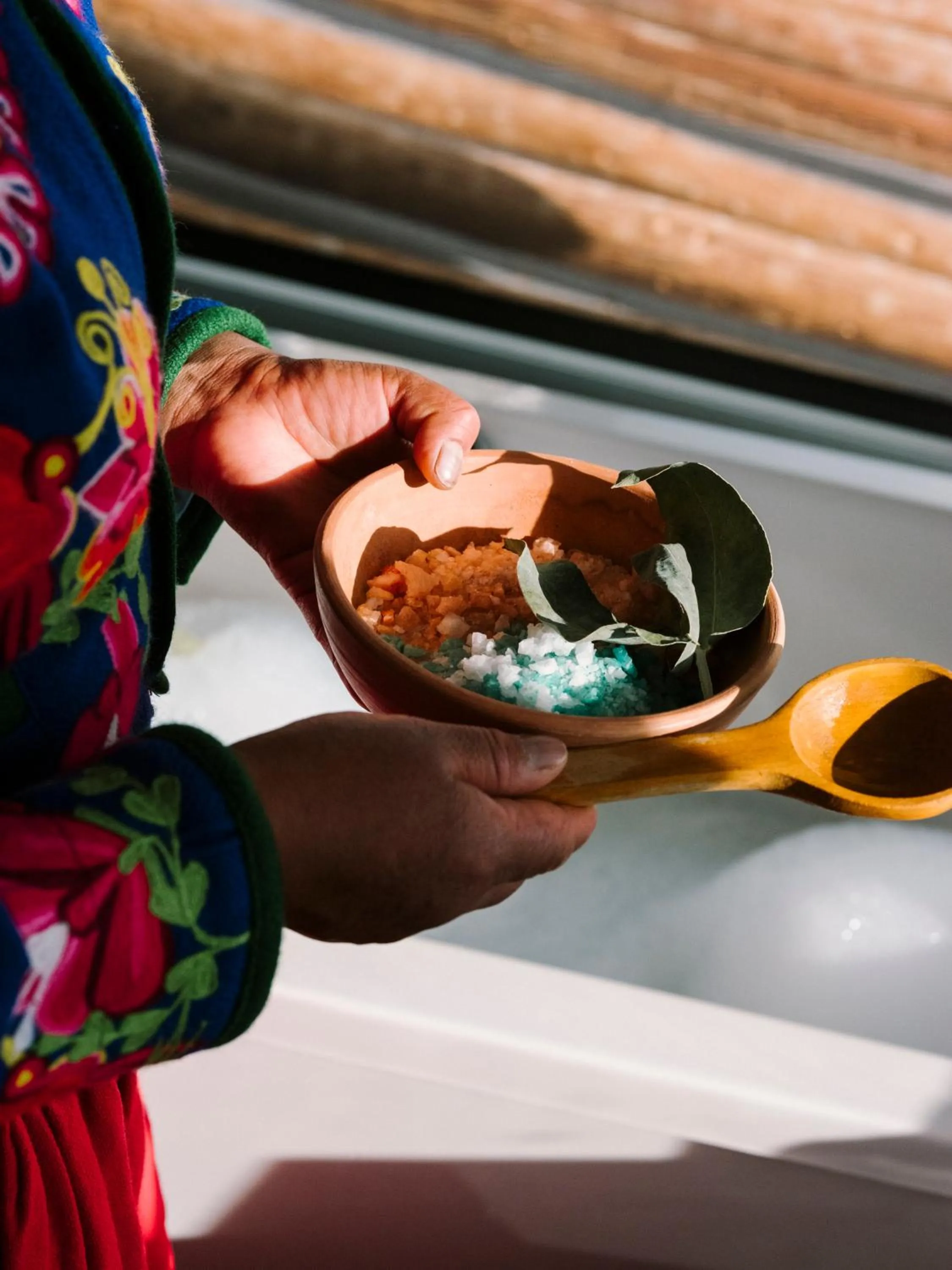 Bath in Titilaka by Andean